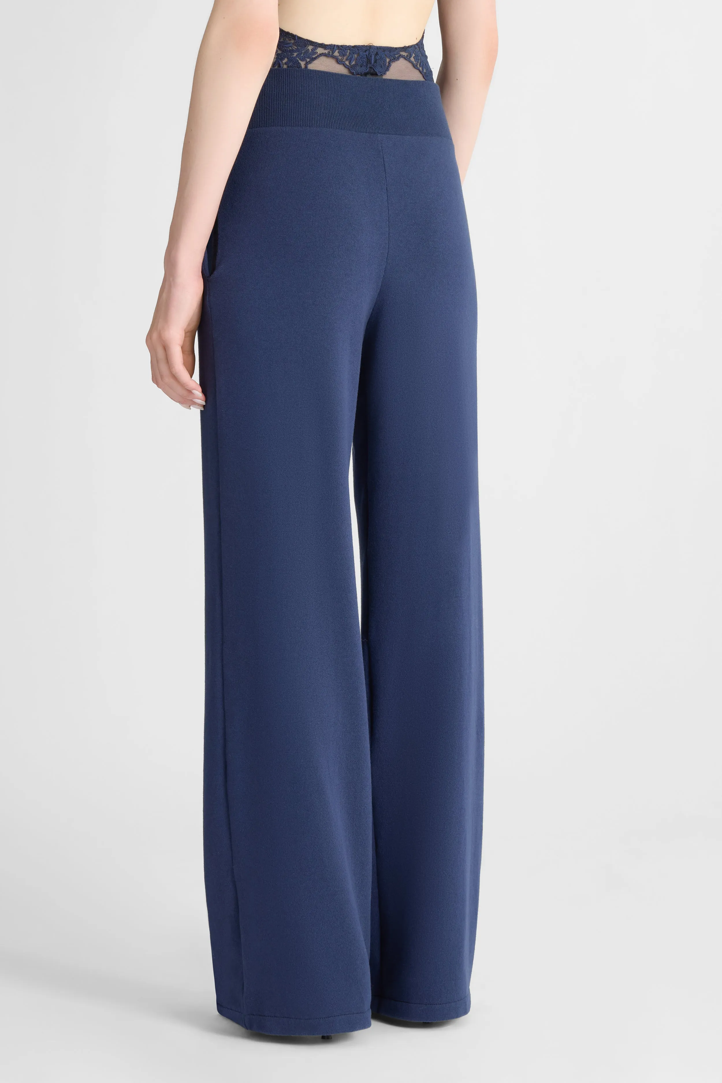 Cotton jersey palazzo trousers sold by Ermanno Scervino product image thumbnail 4