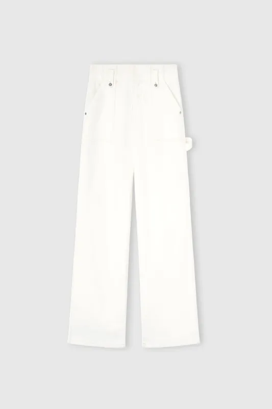 Denim trousers with patch pockets and contrast stitching made by Ermanno Scervino