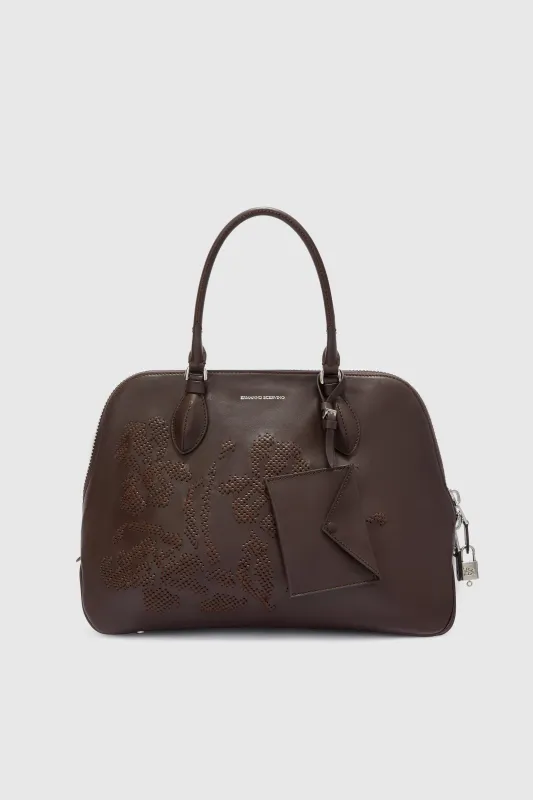 Orsetta large embroidered in suede sold by Ermanno Scervino