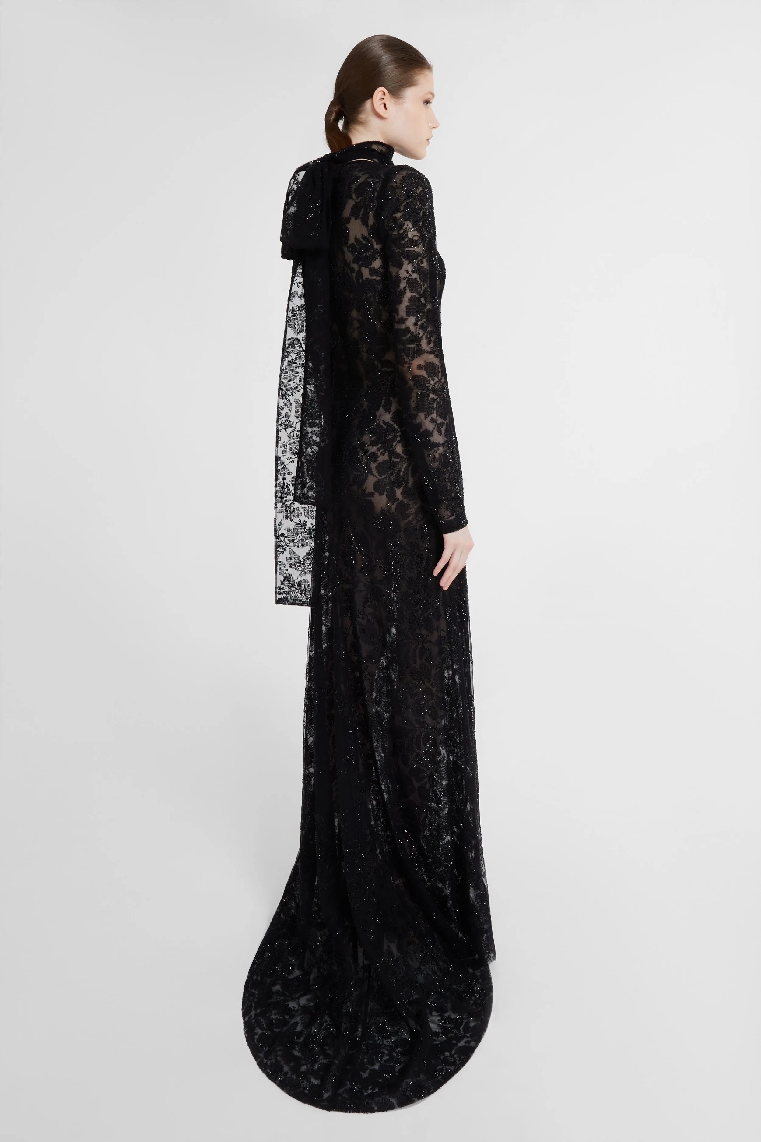 Long lace dress with matching scarf and crepe slip sold by Ermanno Scervino product image thumbnail 4