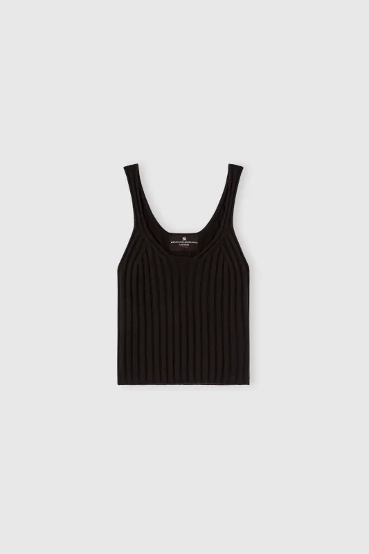Ribbed pure cashmere tank top sold by Ermanno Scervino