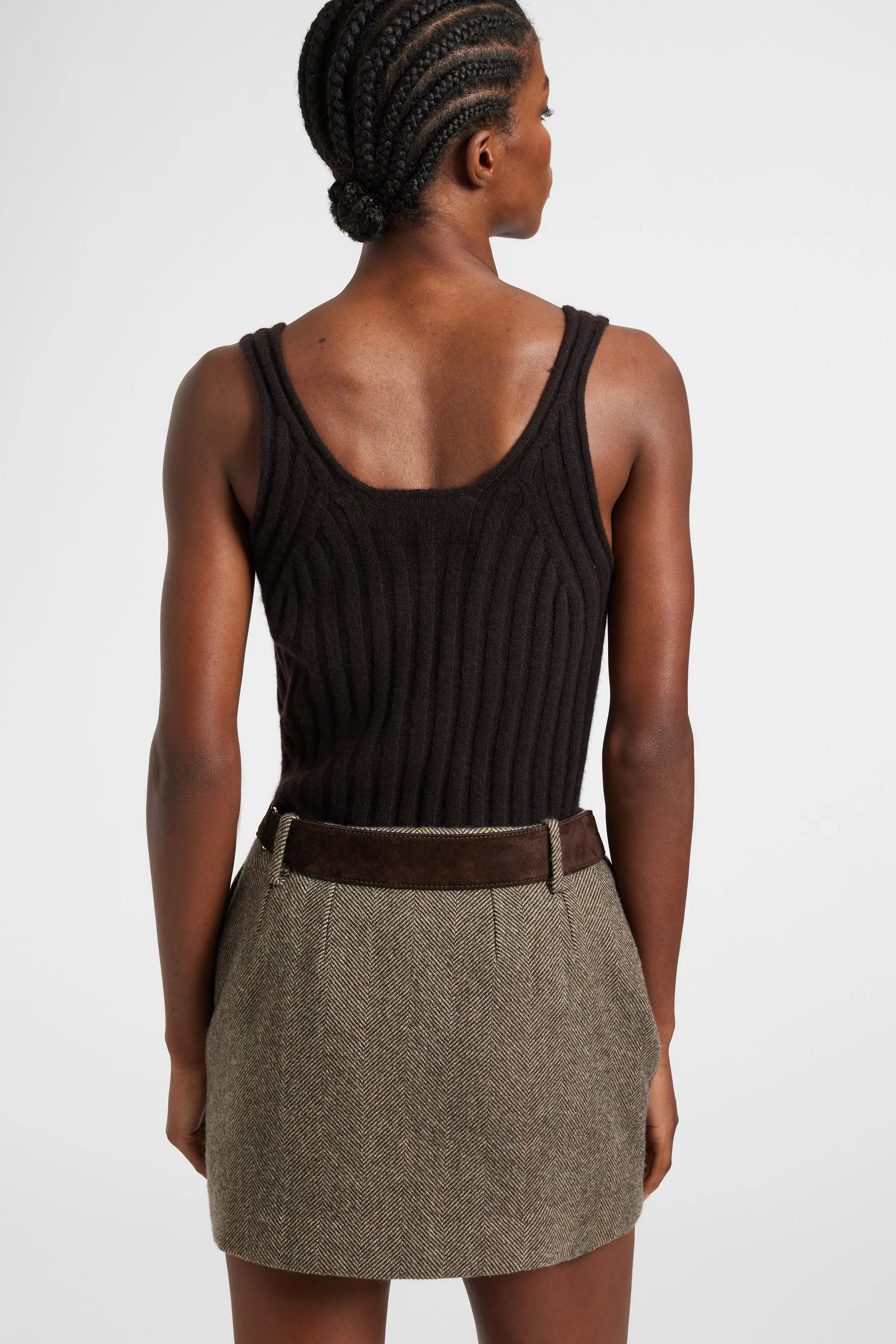 Ribbed pure cashmere tank top sold by Ermanno Scervino product image thumbnail 5