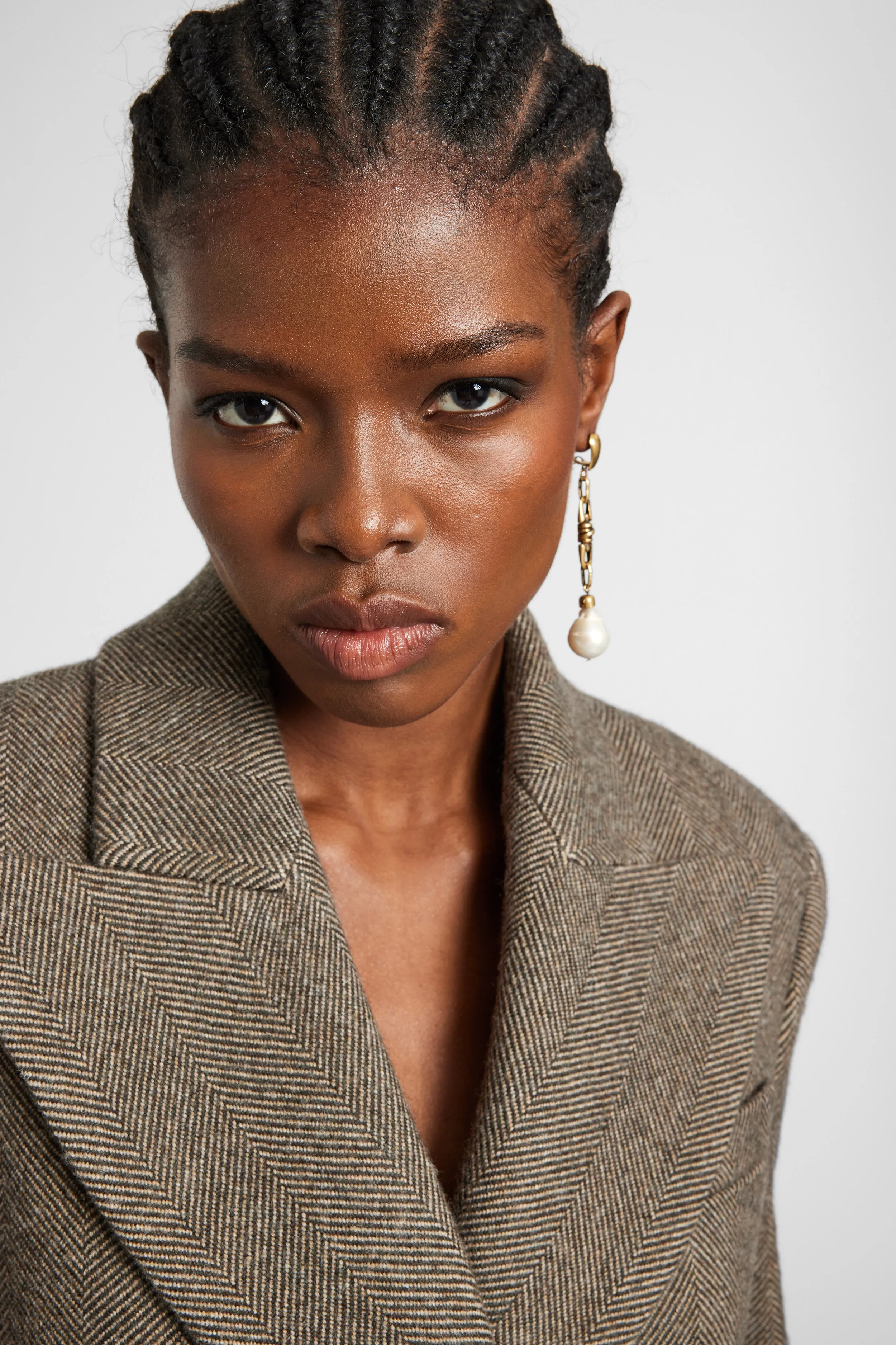 Sculptural double-breasted jacket in wool, silk and cashmere sold by Ermanno Scervino product image thumbnail 5