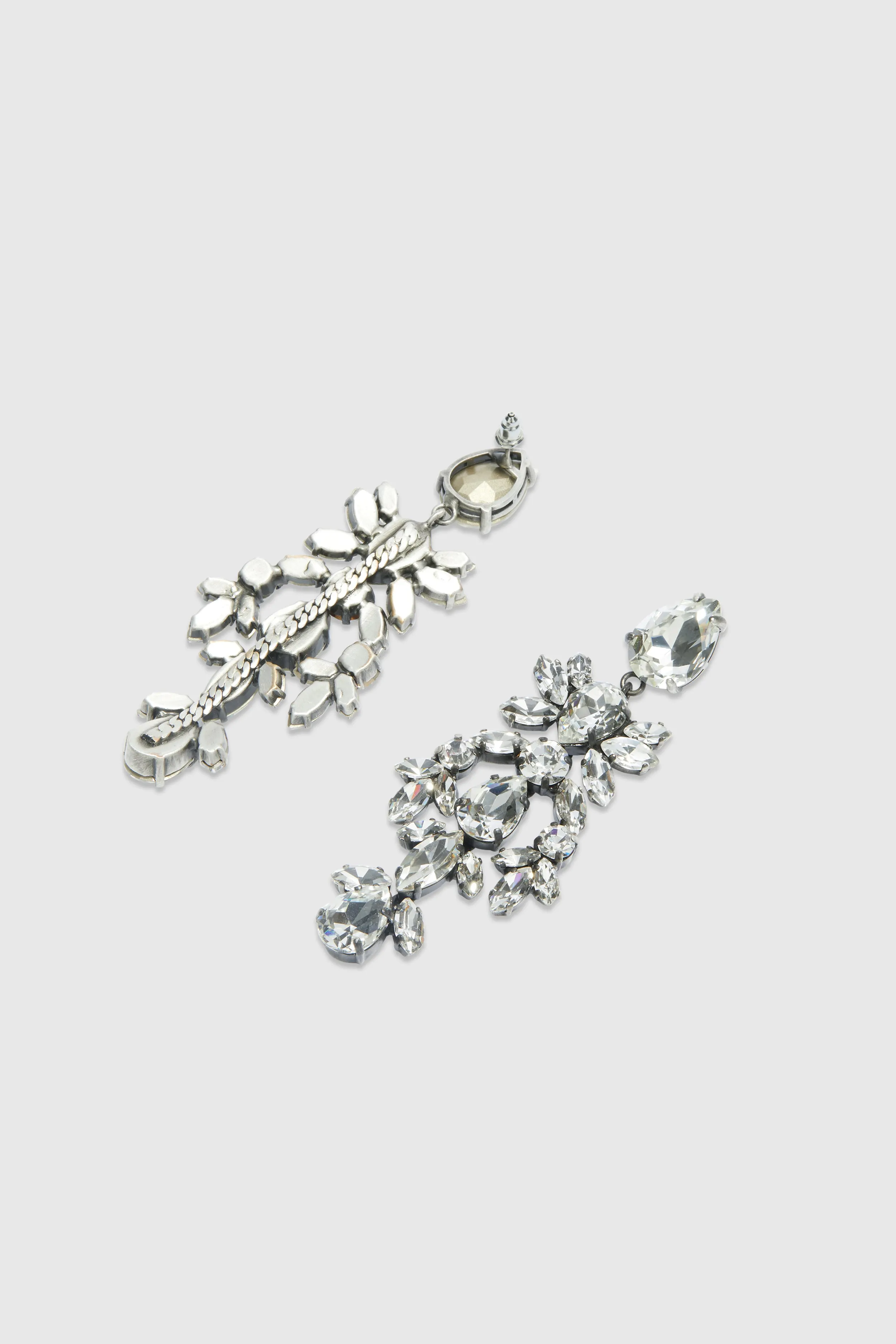 Chandelier earrings with crystals sold by Ermanno Scervino product image thumbnail 3