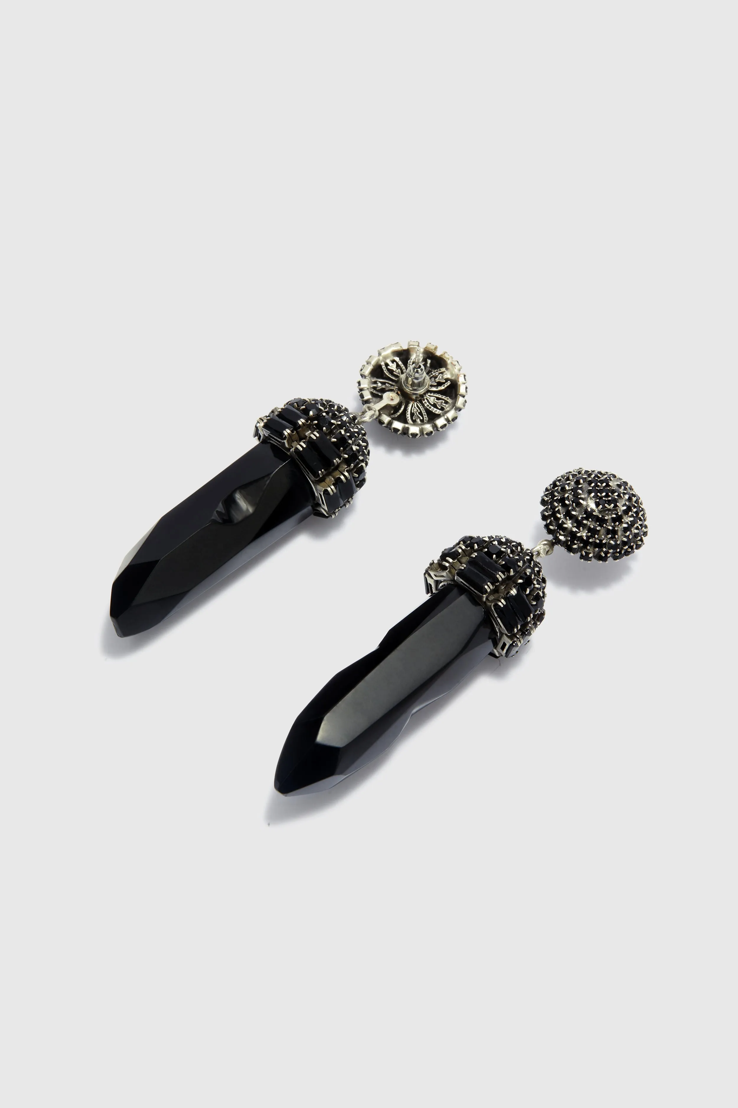 Pendant earrings with black onyx stalactite sold by Ermanno Scervino product image thumbnail 3