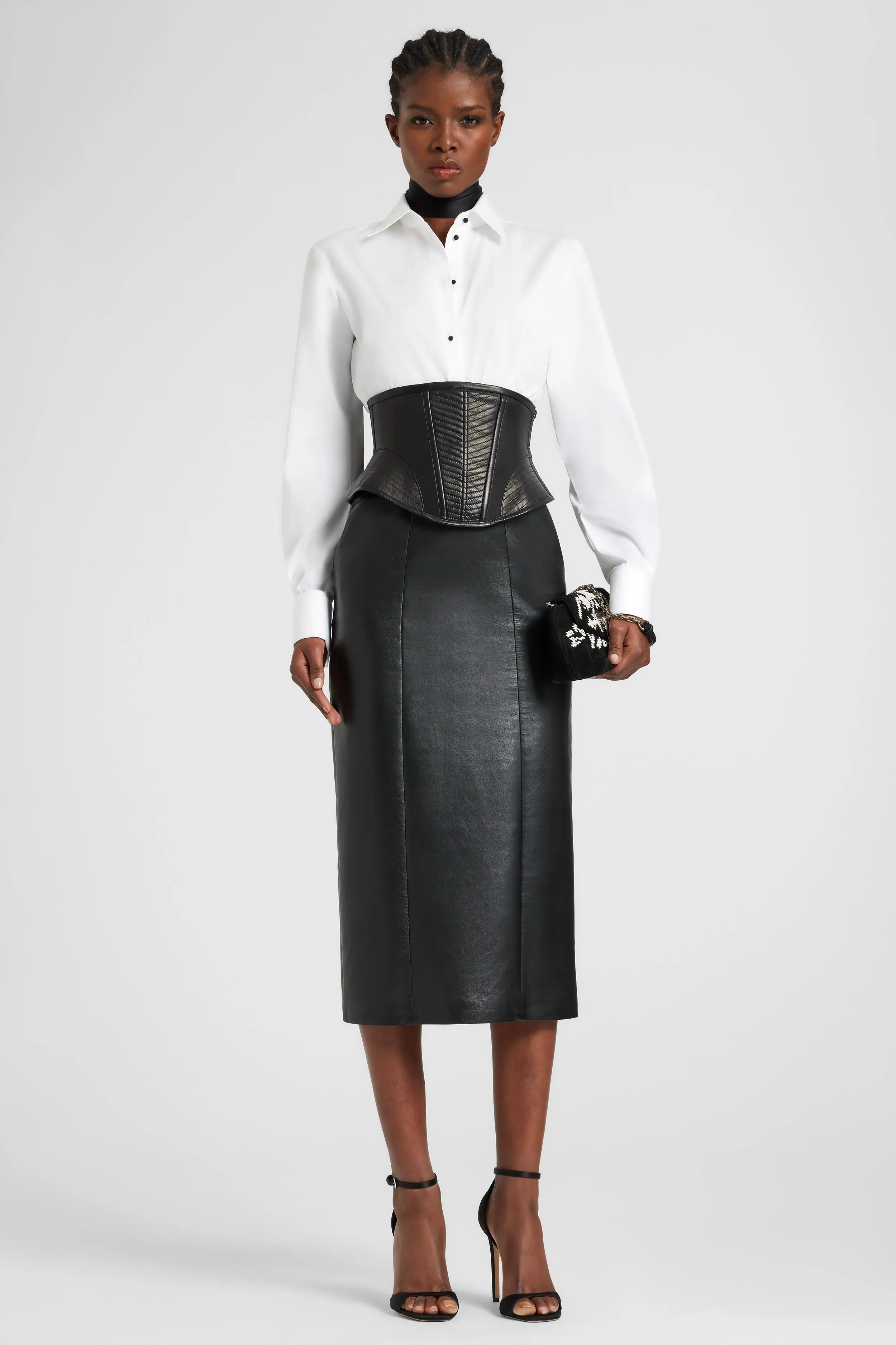 Leather sheath skirt sold by Ermanno Scervino product image thumbnail 2
