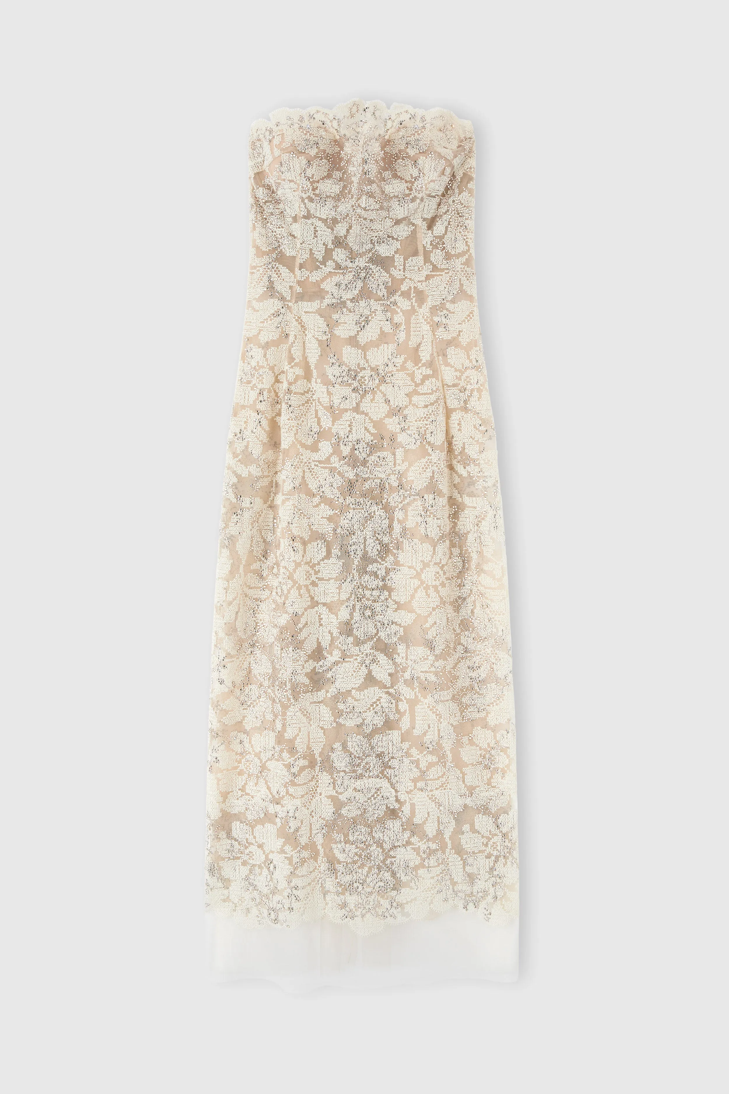 Lace and crystal bustier dress sold by Ermanno Scervino