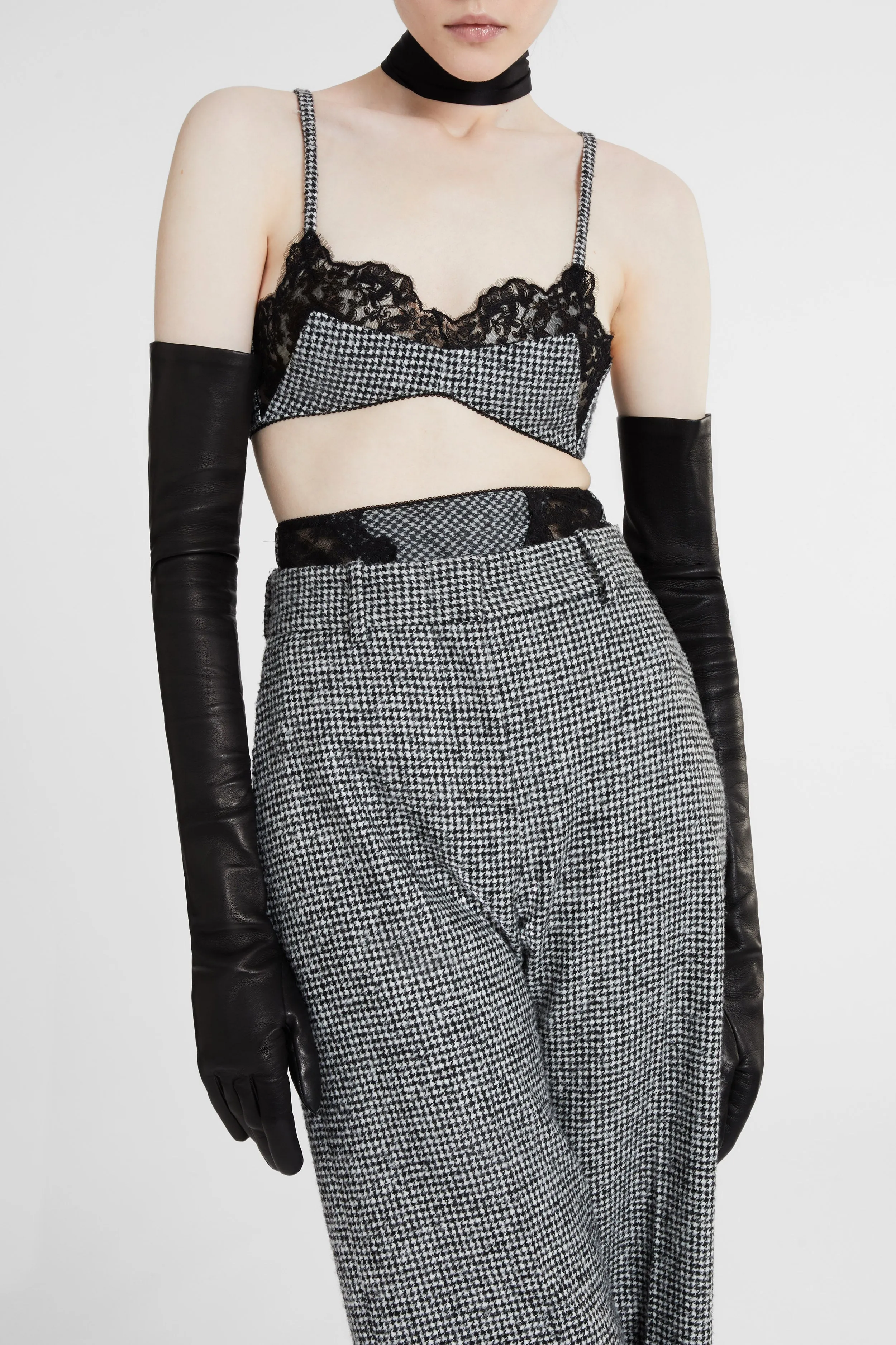 Long glove in black nappa leather sold by Ermanno Scervino product image thumbnail 2