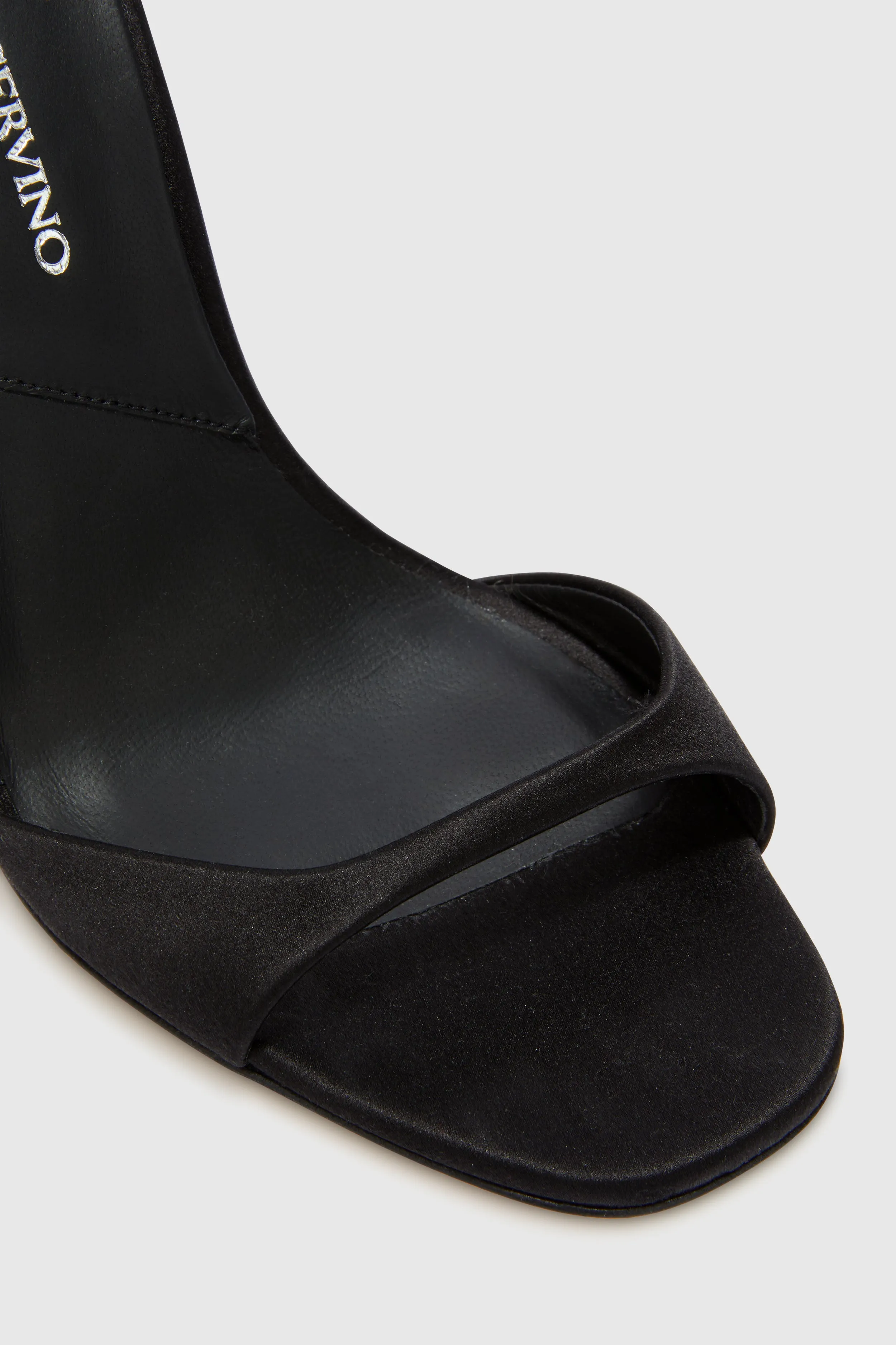 Black satin sandal with ankle strap sold by Ermanno Scervino product image thumbnail 5