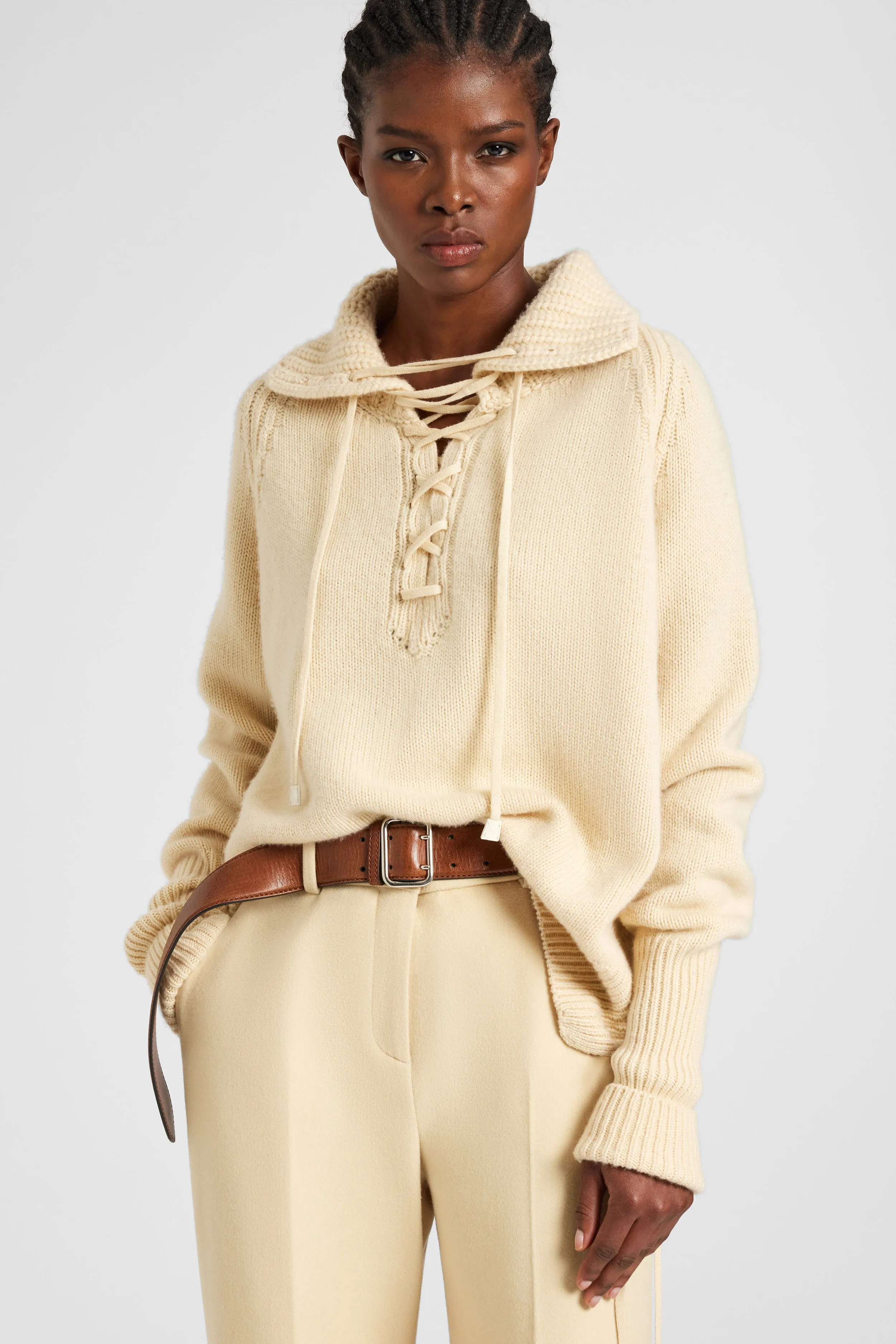 Pure cashmere sweater with handcrafted braiding sold by Ermanno Scervino product image thumbnail 3