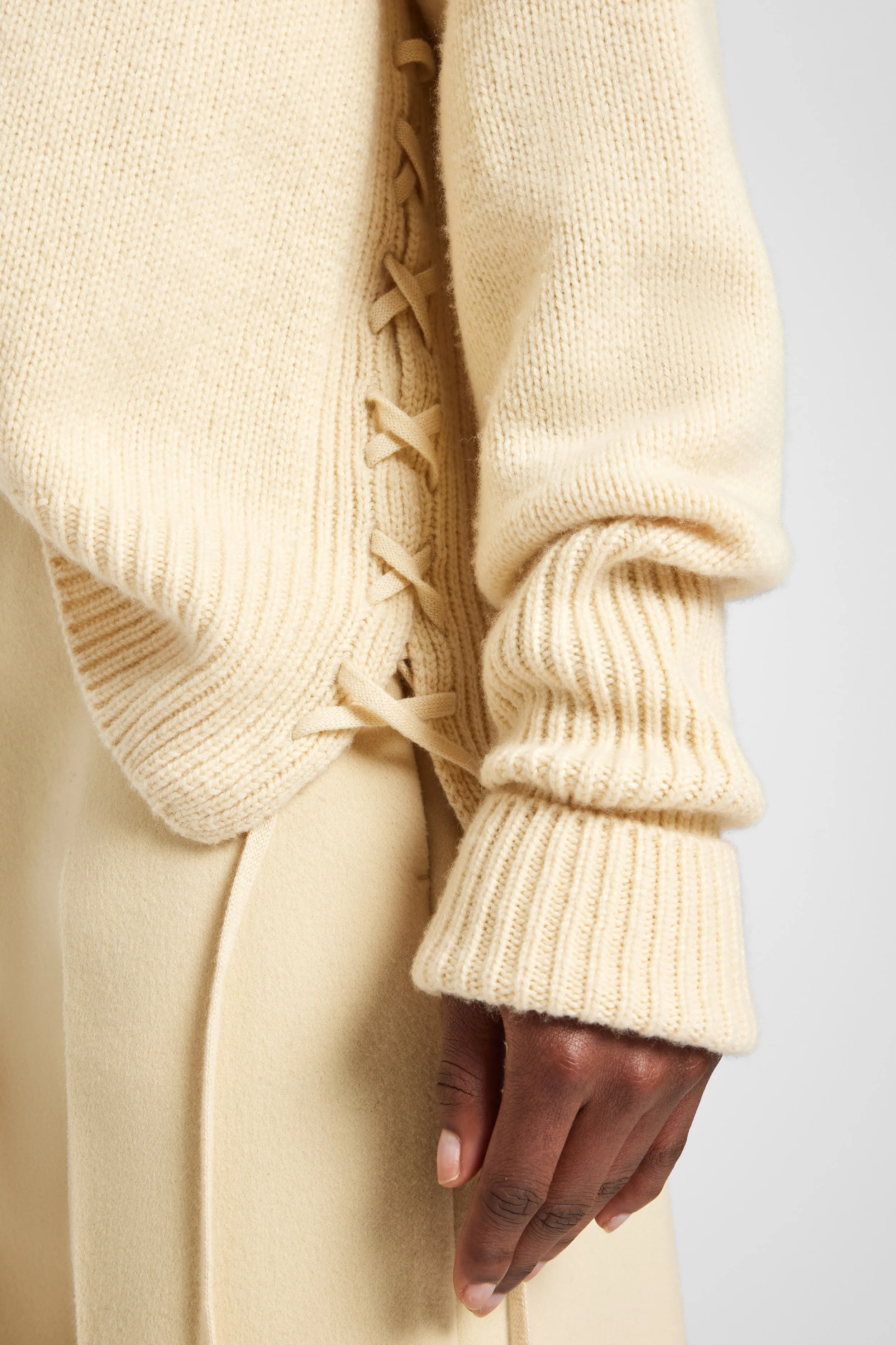 Pure cashmere sweater with handcrafted braiding sold by Ermanno Scervino product image thumbnail 4