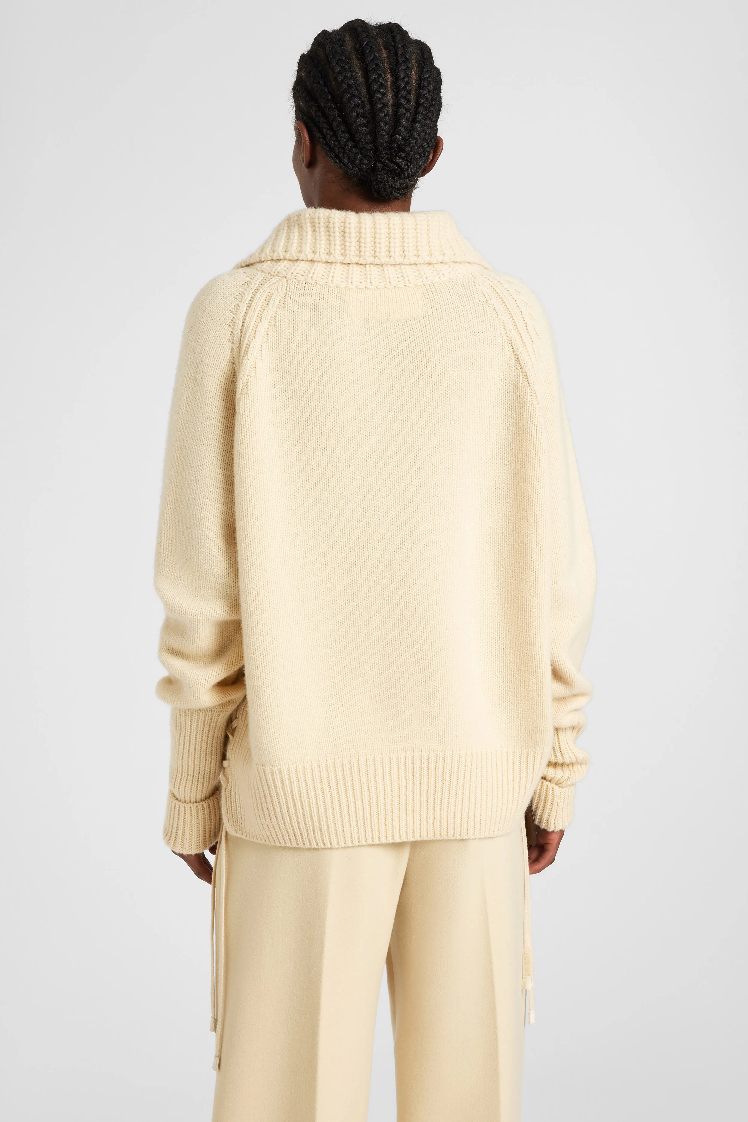 Pure cashmere sweater with handcrafted braiding sold by Ermanno Scervino product image thumbnail 5