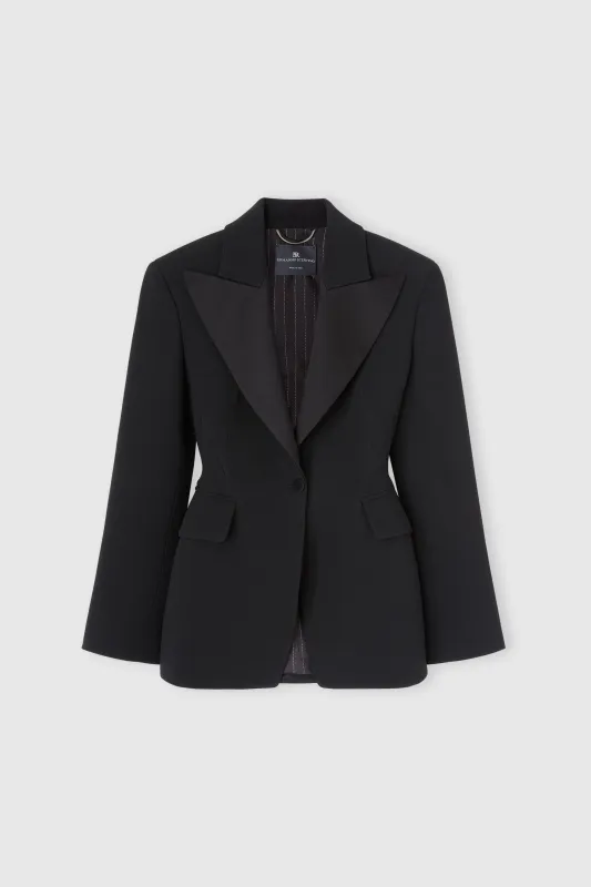 Single-breasted jacket in technical cady made by Ermanno Scervino