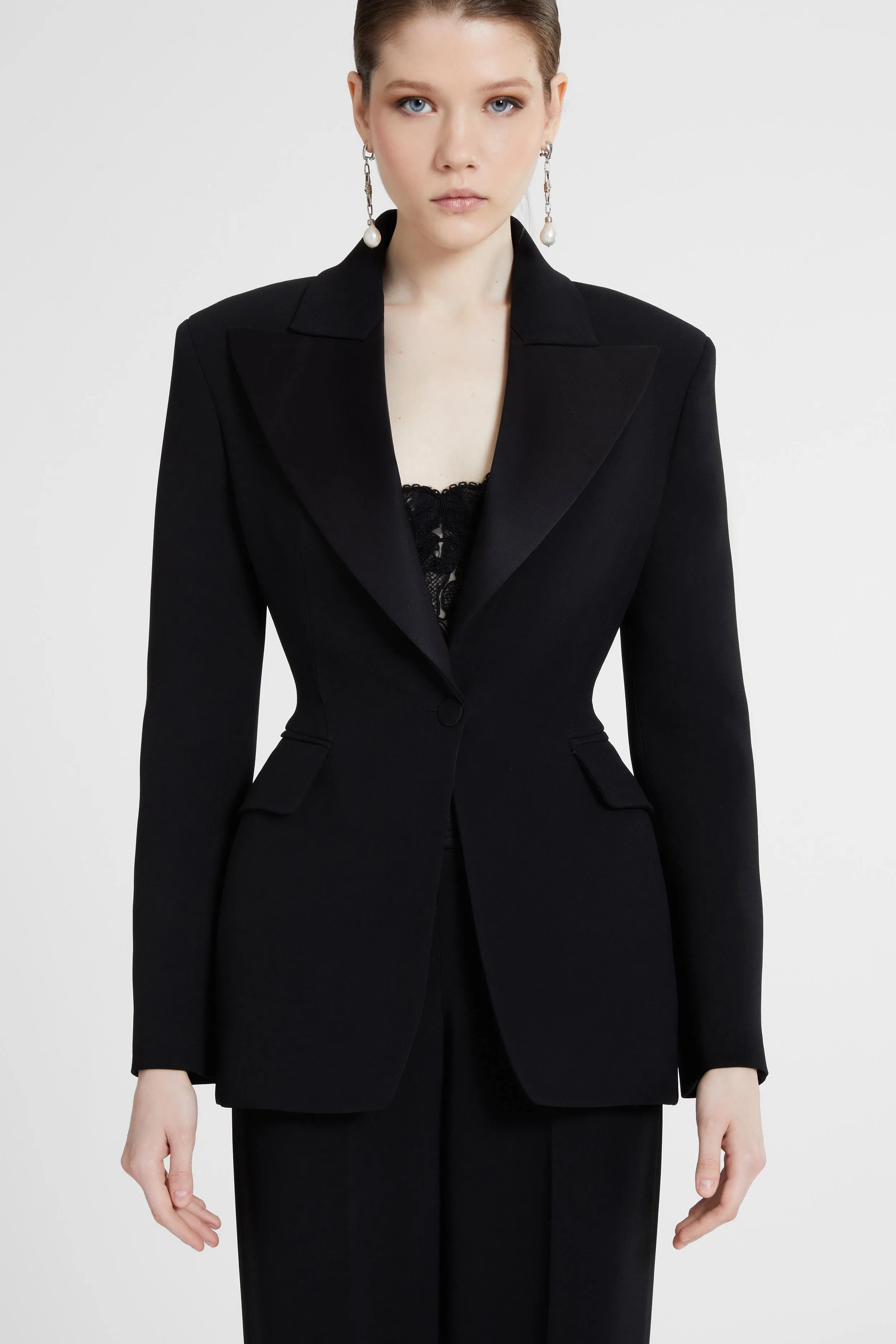 Single-breasted jacket in technical cady sold by Ermanno Scervino product image thumbnail 3