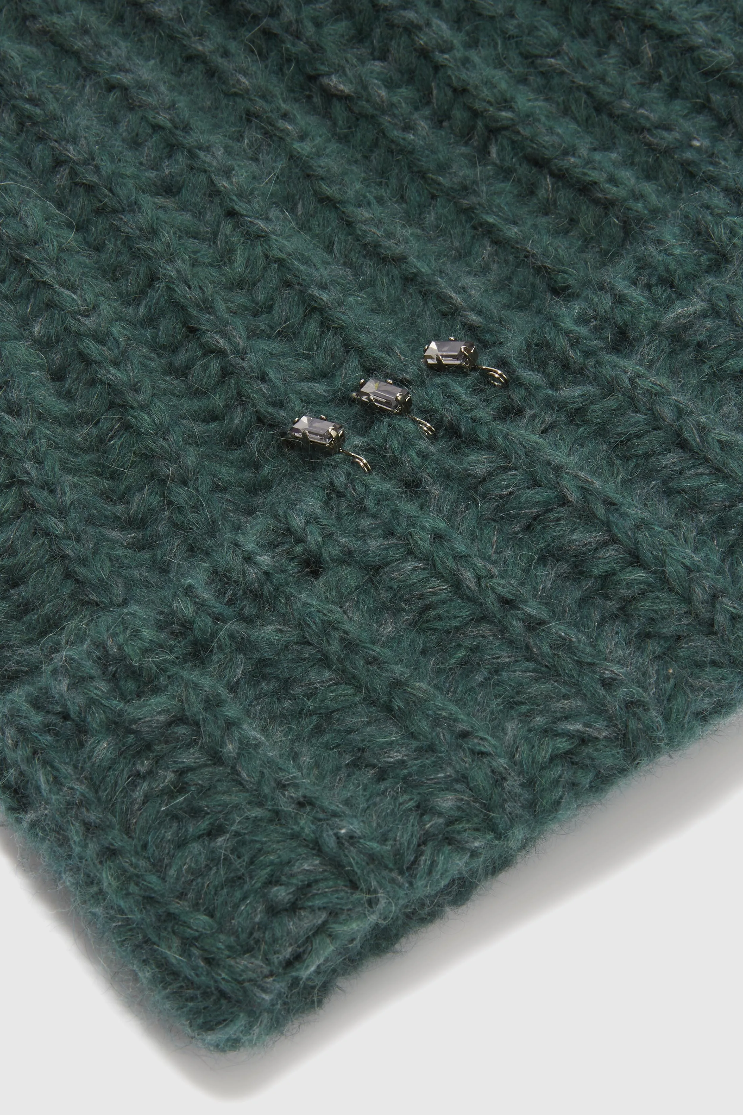 Alpaca and mohair blend hat with jewel rings sold by Ermanno Scervino product image thumbnail 3