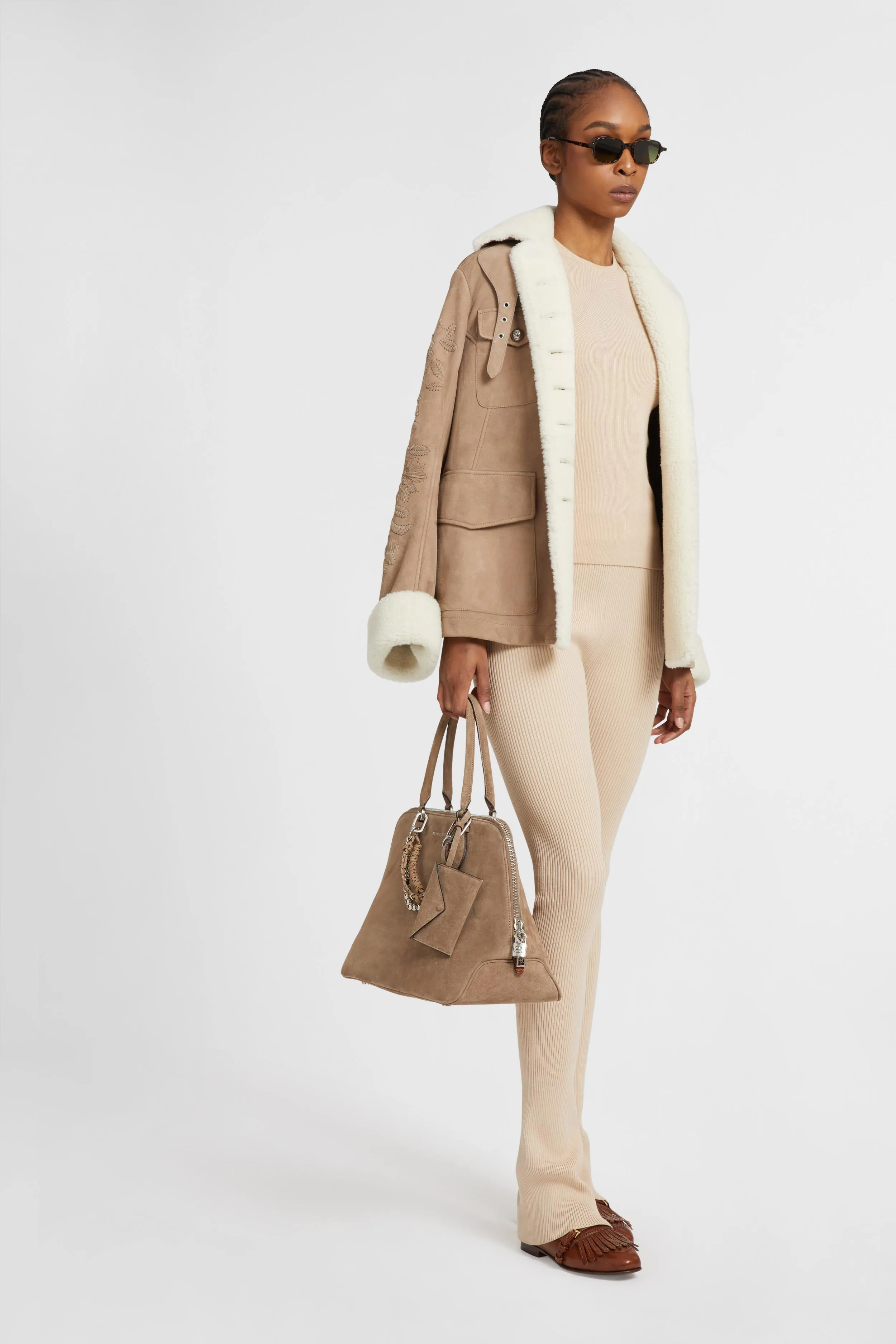 Nude viscose blend halter neck tank top sold by Ermanno Scervino product image thumbnail 5