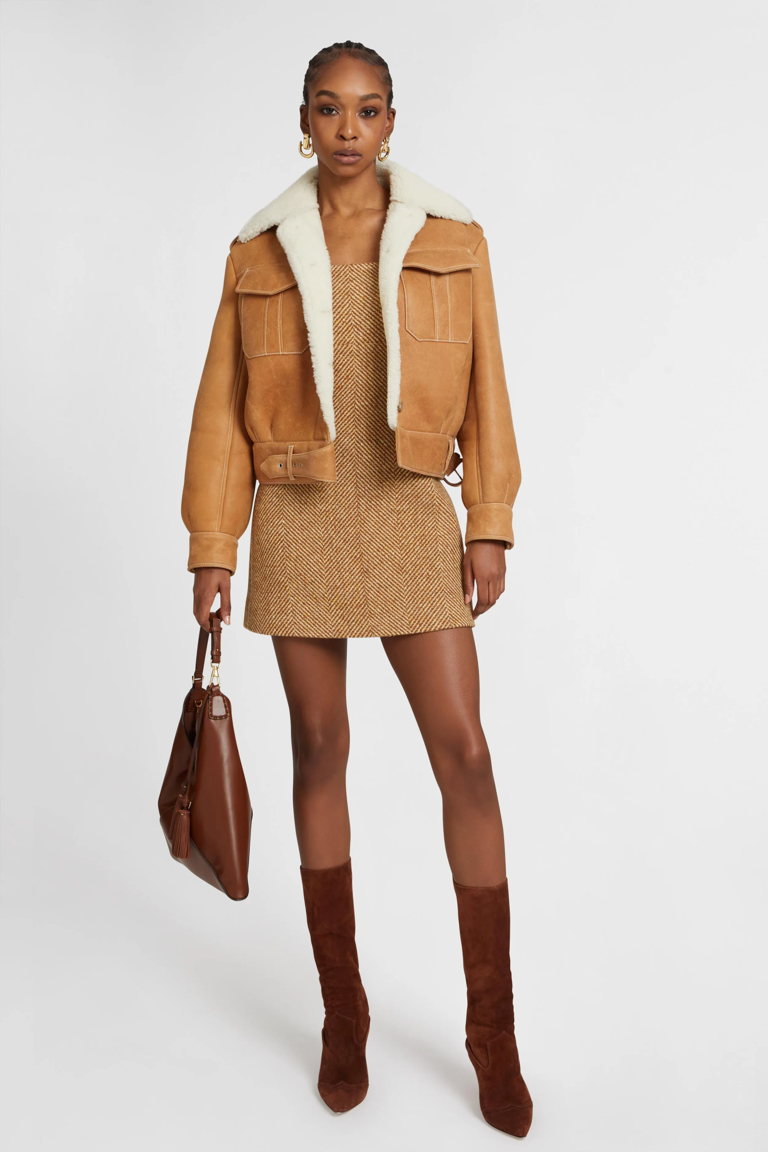 Single-breasted shearling jacket with front pockets sold by Ermanno Scervino product image thumbnail 2