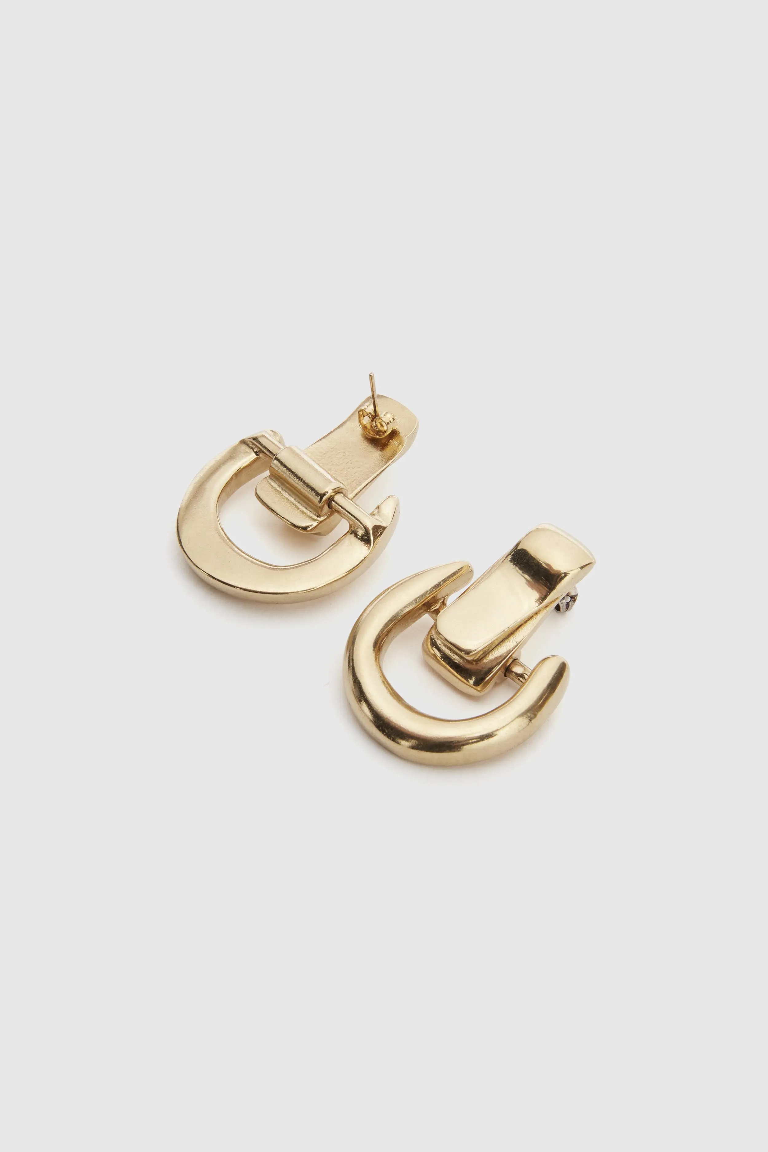 Small gold half-hoop earrings sold by Ermanno Scervino product image thumbnail 3