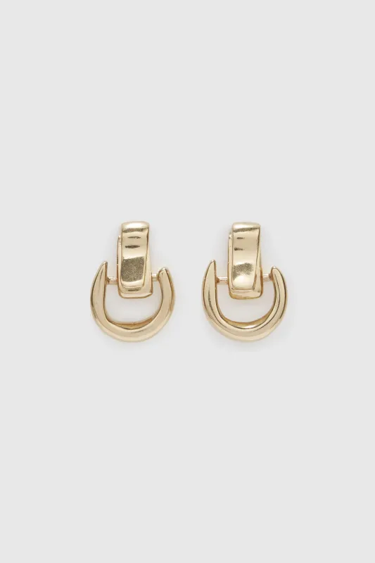 Small gold half-hoop earrings sold by Ermanno Scervino