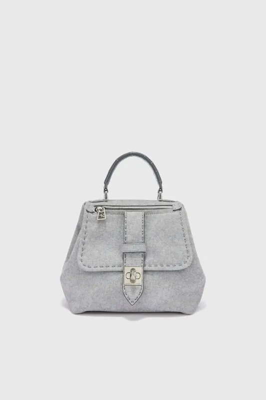 Liza bag in printed crust melange cloth made by Ermanno Scervino