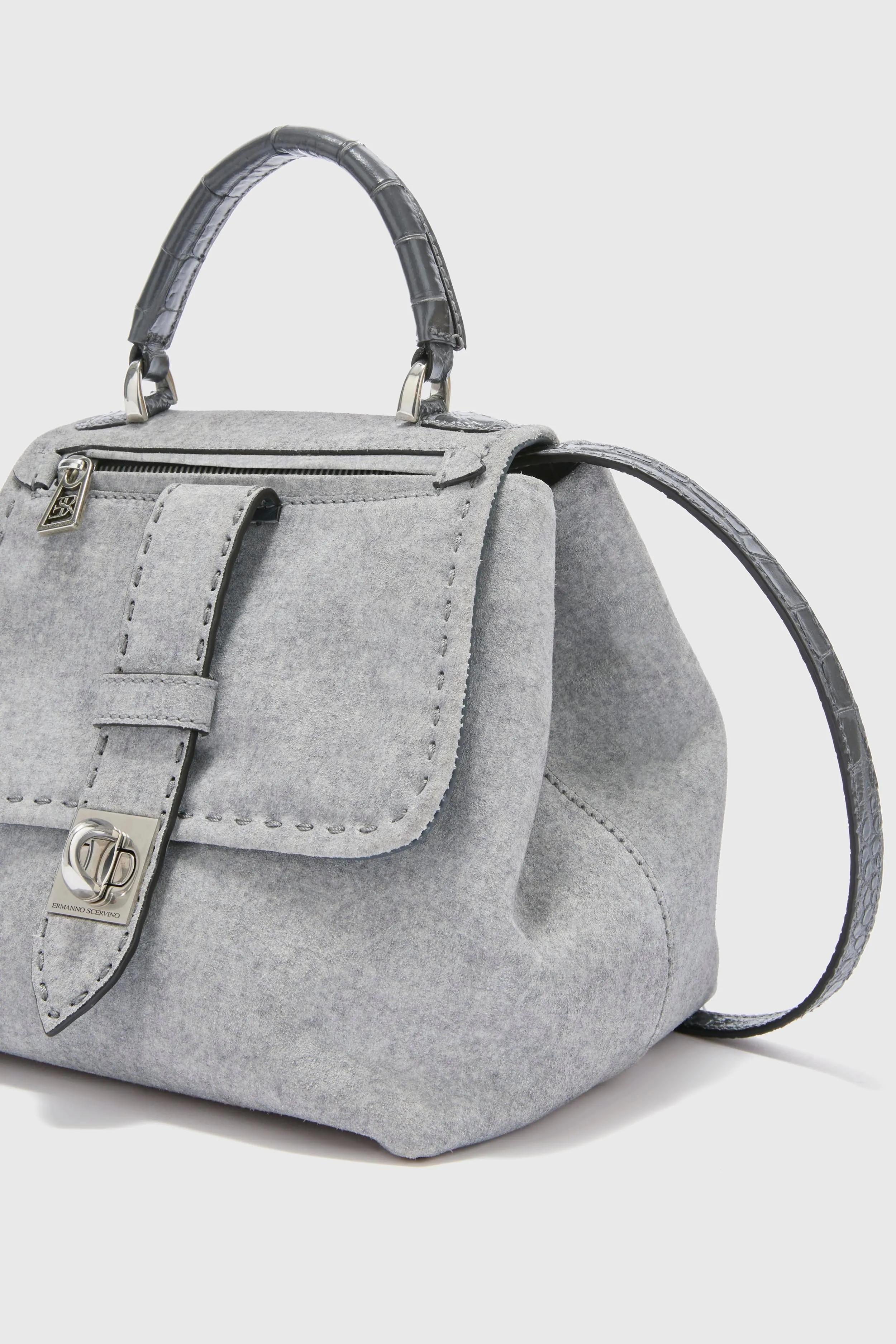 Liza bag in printed crust melange cloth sold by Ermanno Scervino product image thumbnail 4
