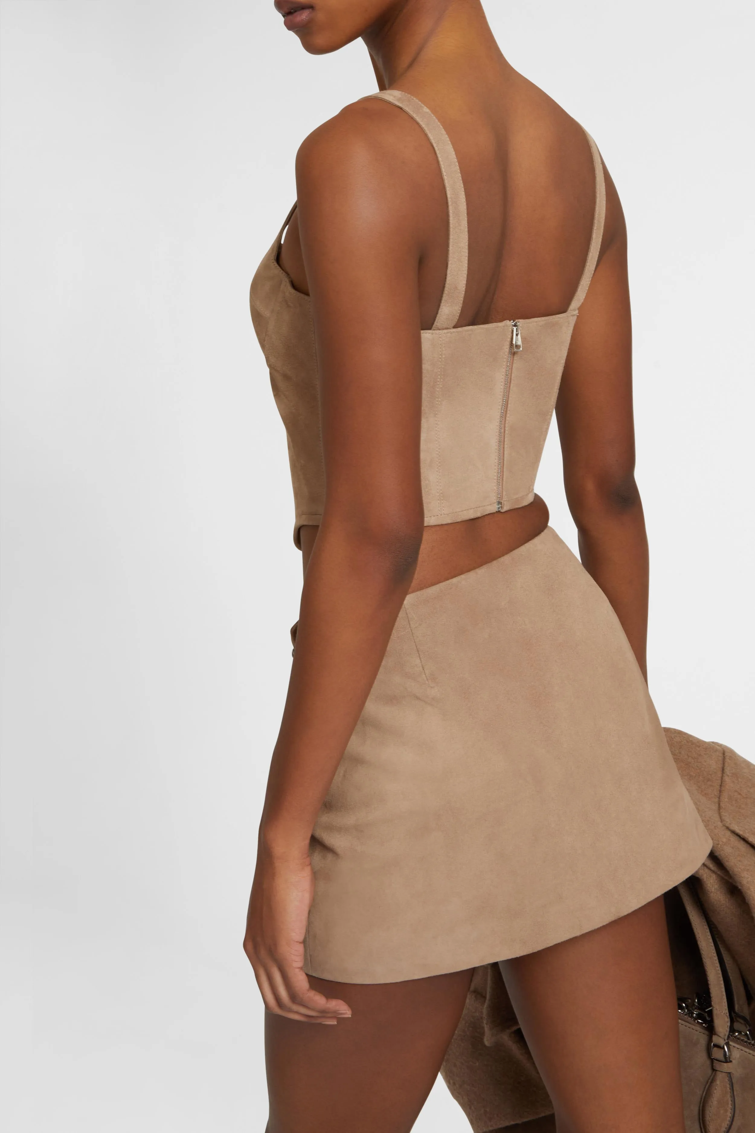 Suede wrap mini skirt sold by Ermanno Scervino product image thumbnail 5