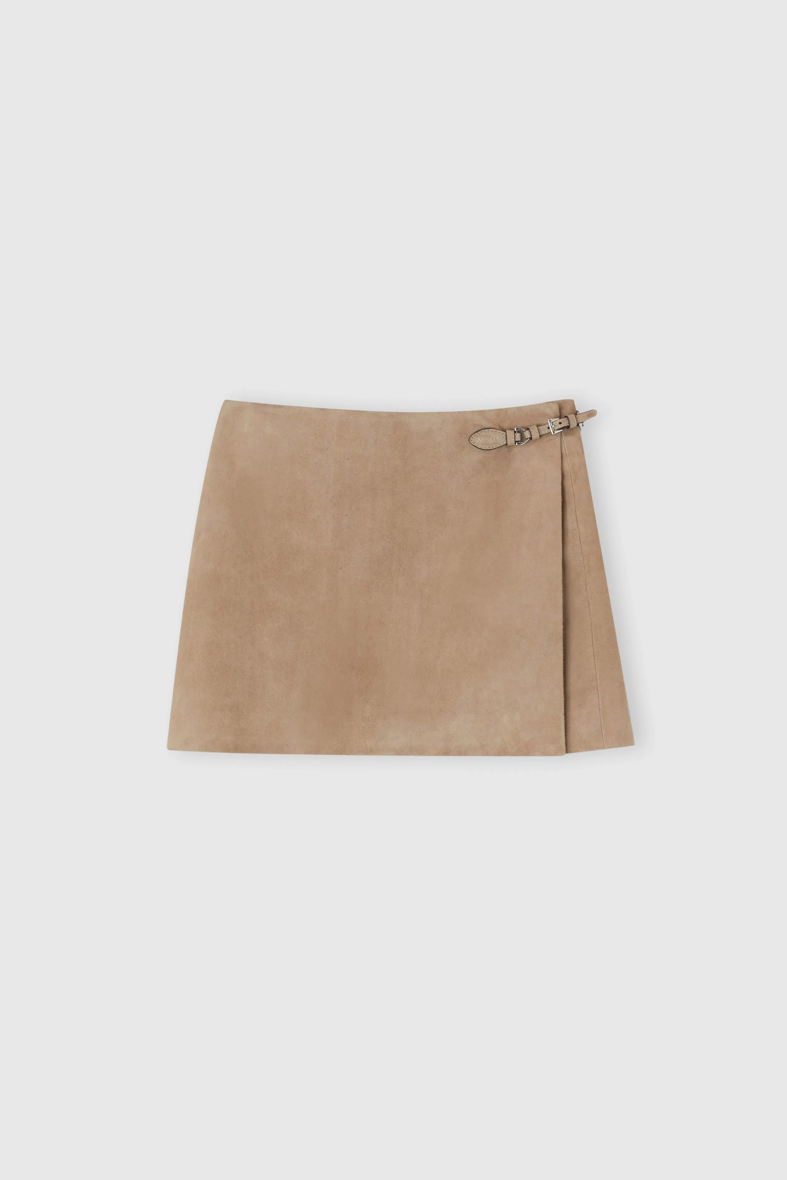 Suede wrap mini skirt sold by Ermanno Scervino