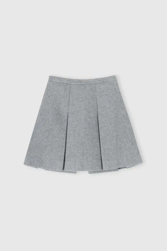 Wool blend mini skirt with pleats made by Ermanno Scervino