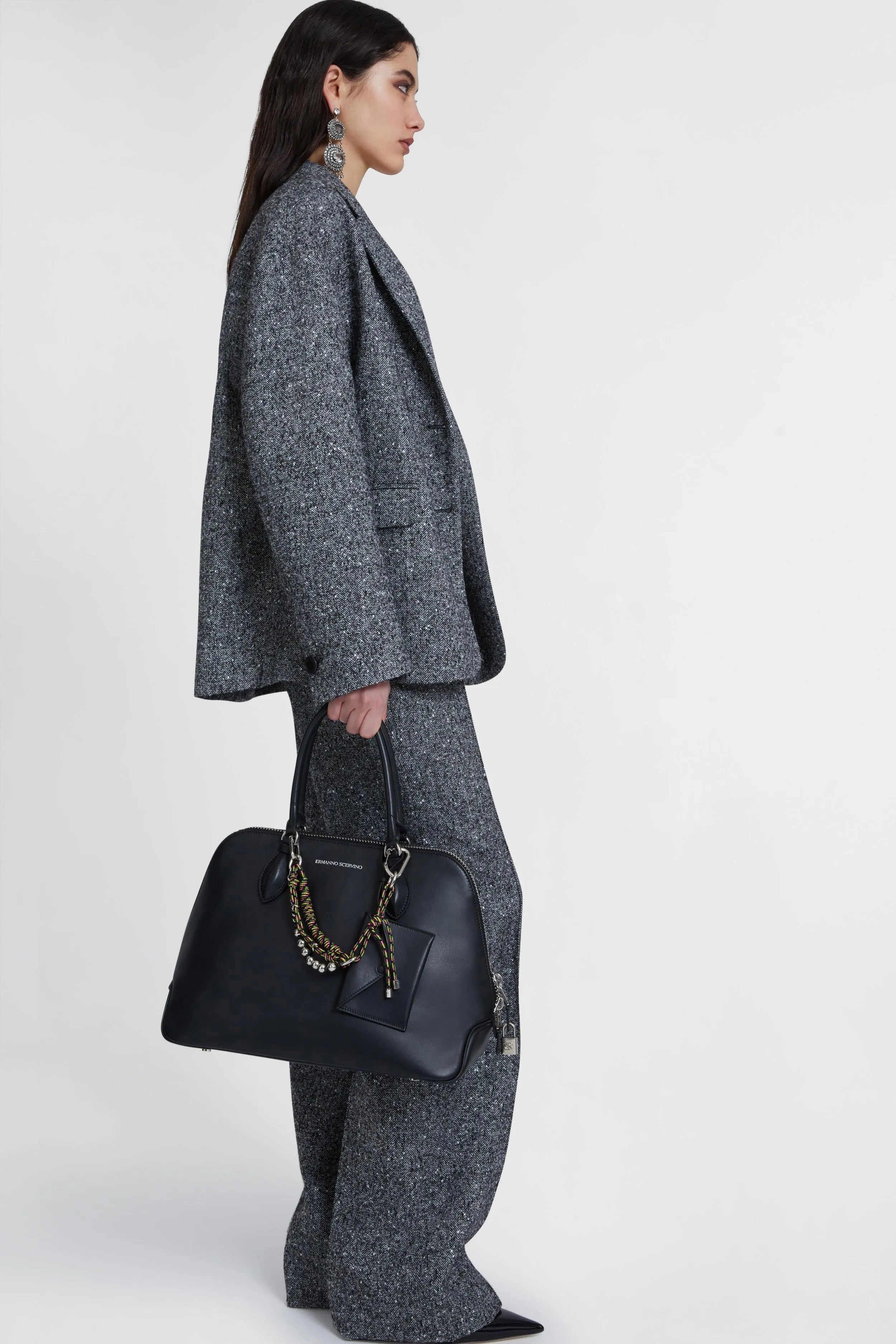 Tailored jacket in wool blend with herringbone pattern sold by Ermanno Scervino product image thumbnail 2