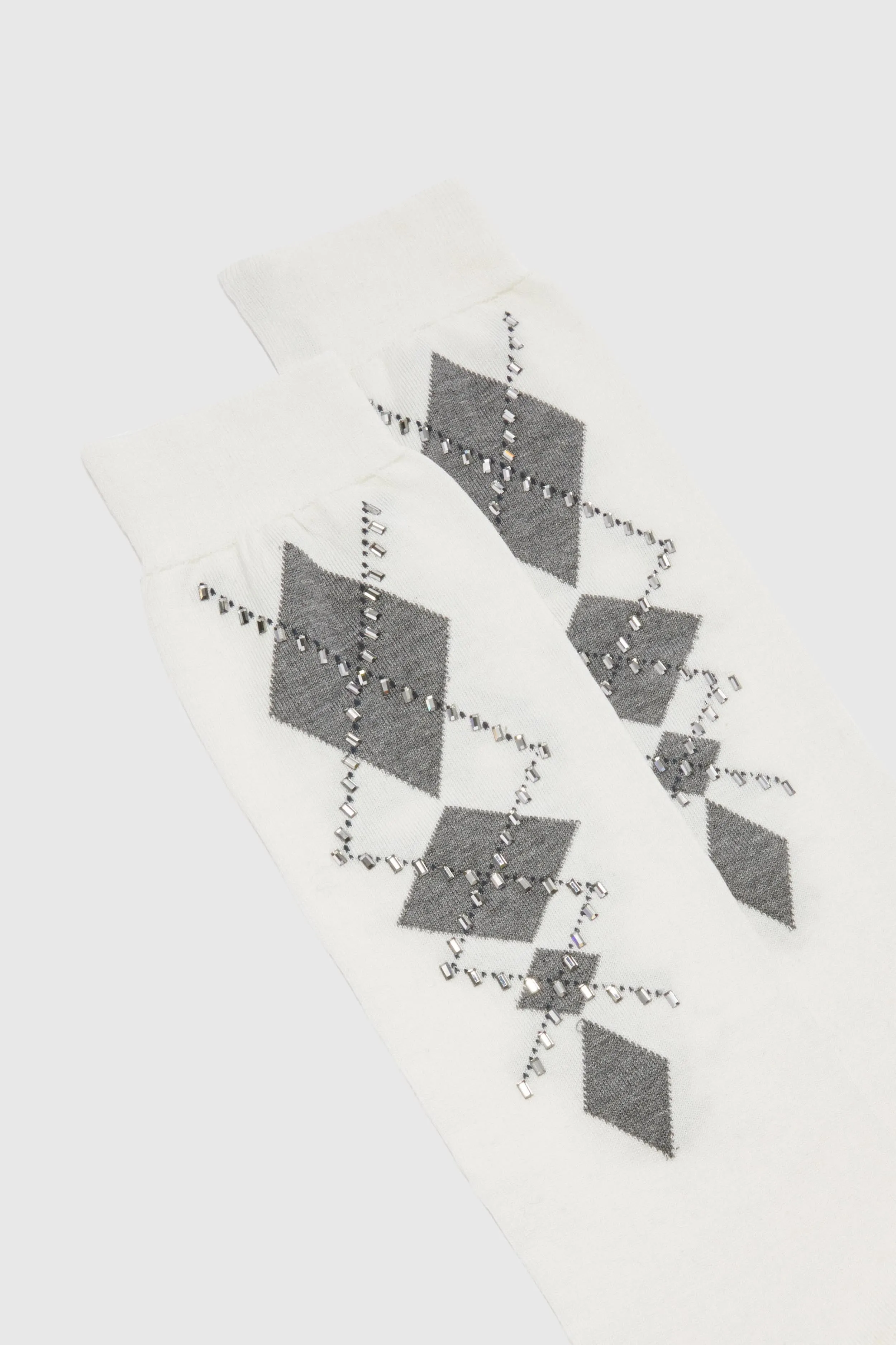 Cotton sock with argyle pattern and crystals sold by Ermanno Scervino product image thumbnail 2
