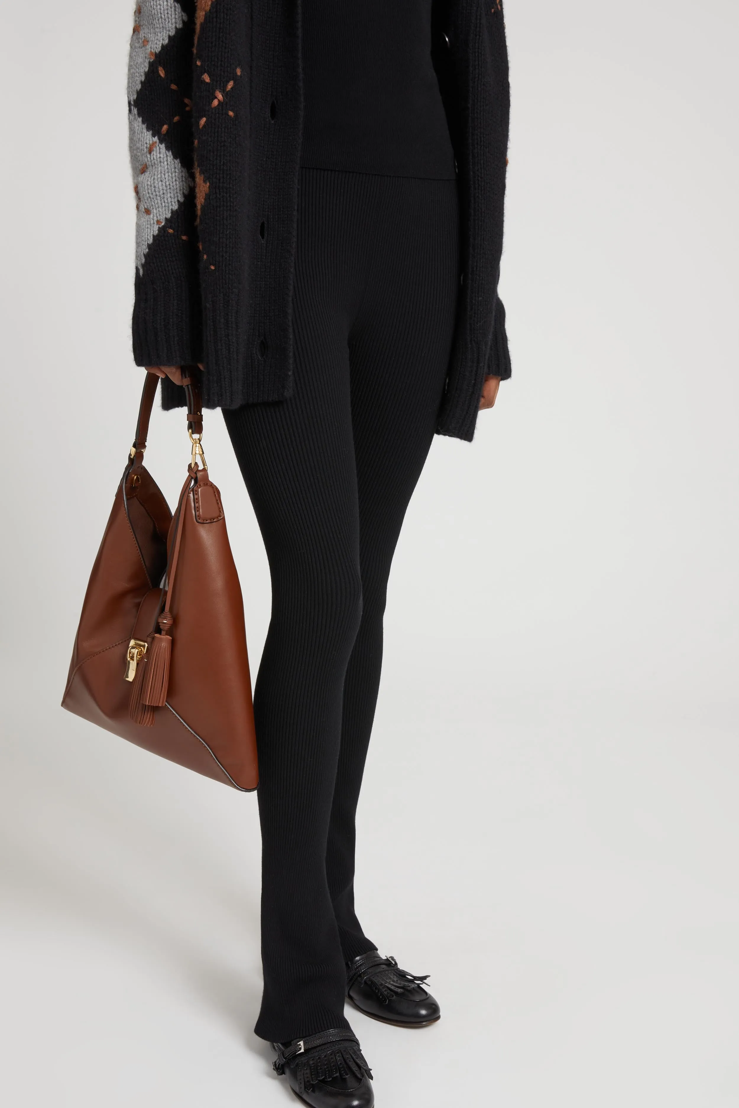 Leggings in viscose blend with vertical ribbed pattern sold by Ermanno Scervino product image thumbnail 3