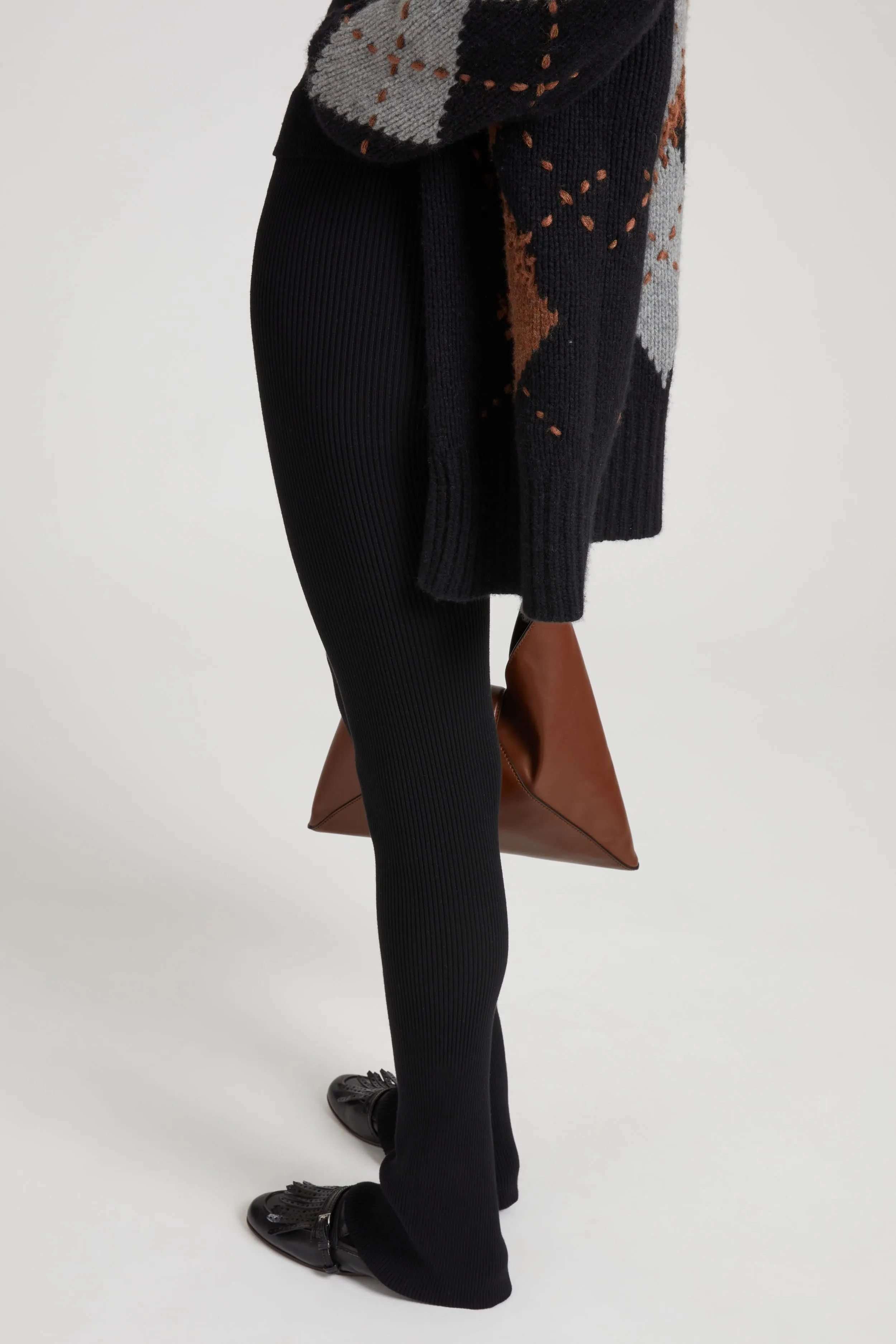 Leggings in viscose blend with vertical ribbed pattern sold by Ermanno Scervino product image thumbnail 4