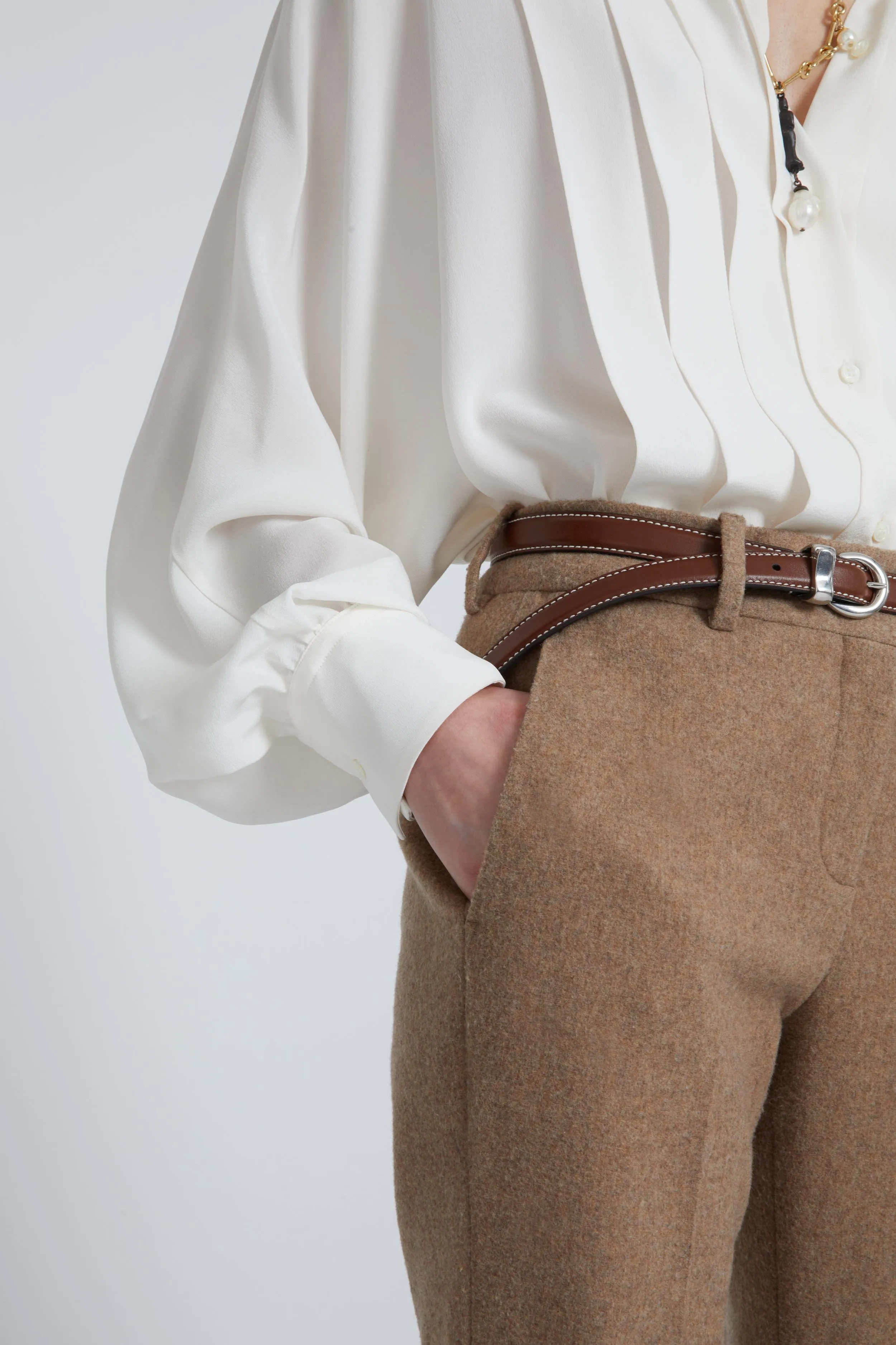 Wool blend bootcut trousers sold by Ermanno Scervino product image thumbnail 4