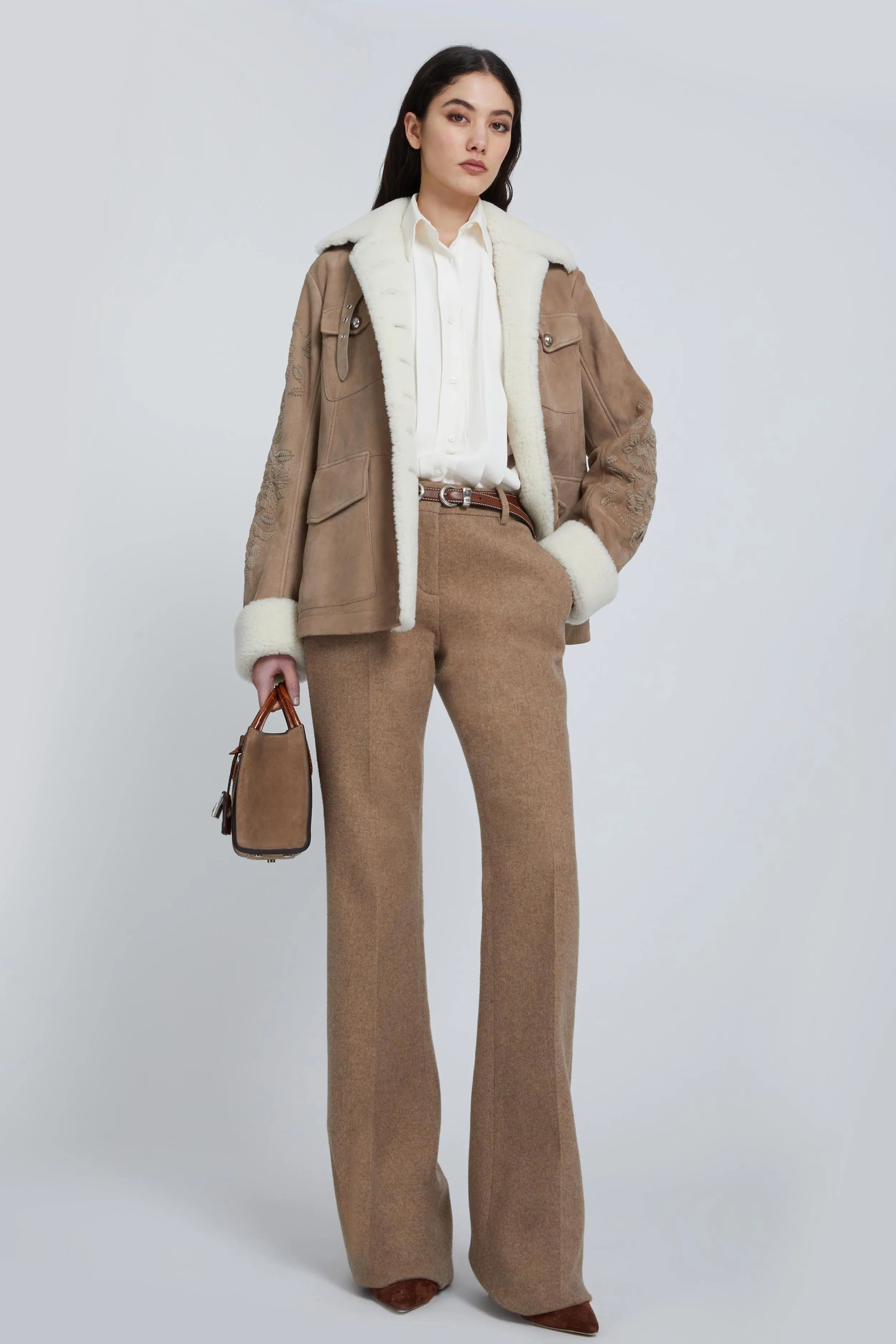 Wool blend bootcut trousers sold by Ermanno Scervino product image thumbnail 2