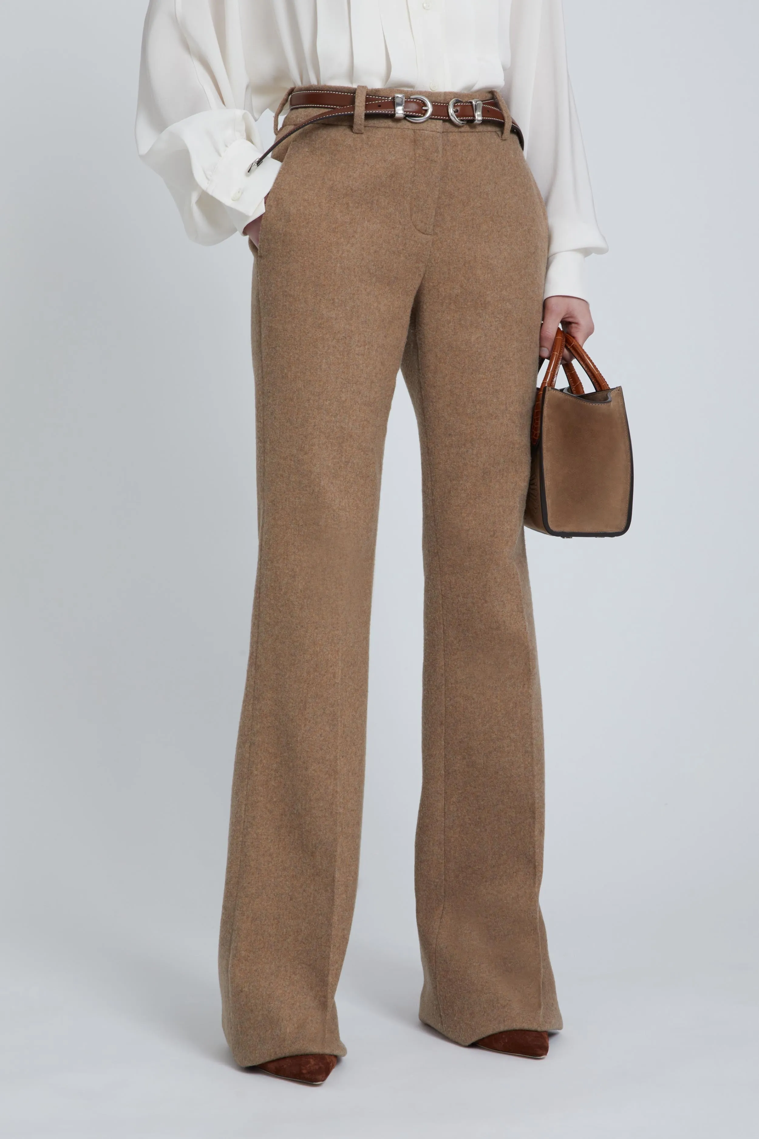 Wool blend bootcut trousers sold by Ermanno Scervino product image thumbnail 3