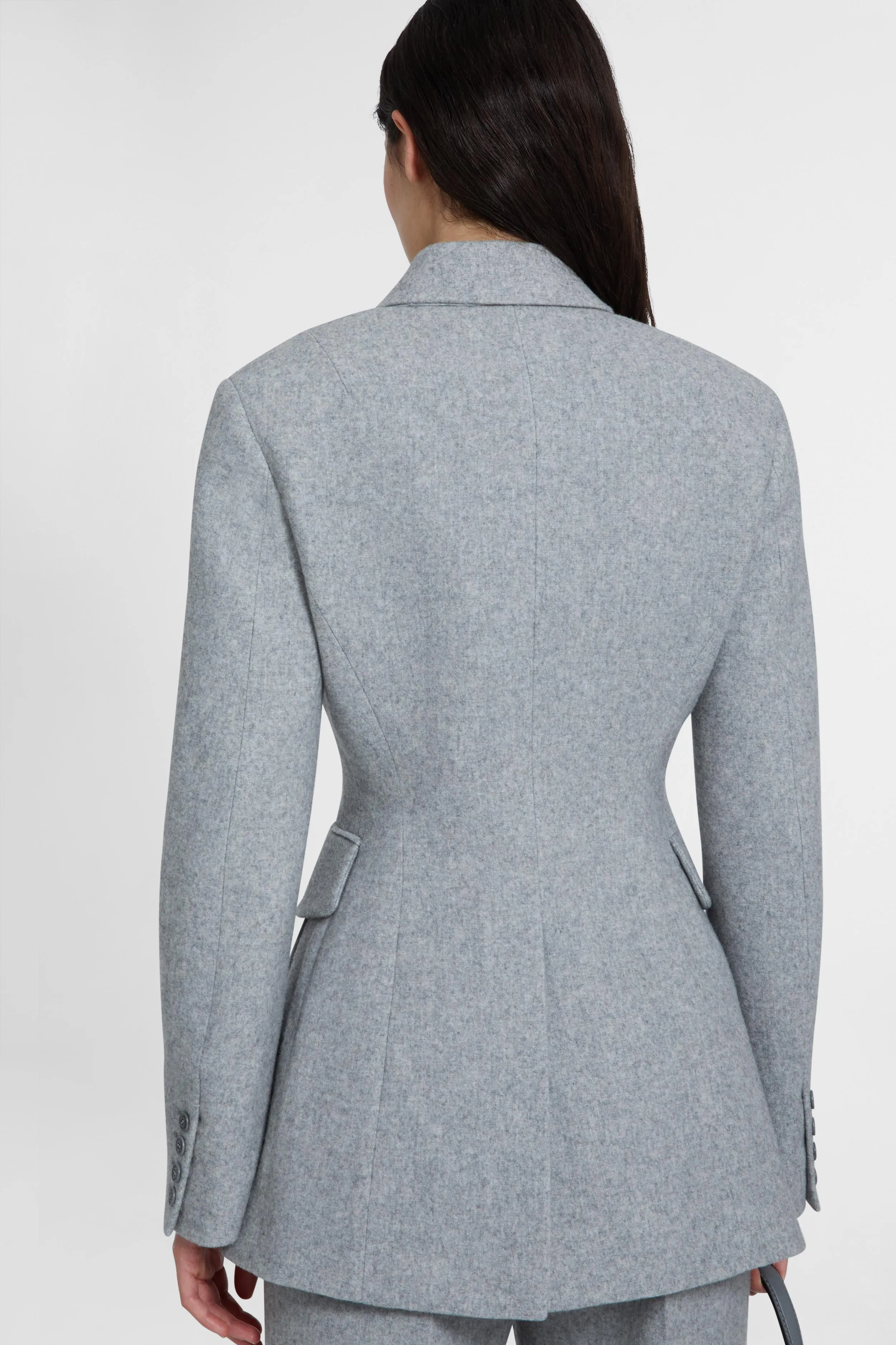Double-breasted wool blend jacket with asymmetric zip sold by Ermanno Scervino product image thumbnail 5