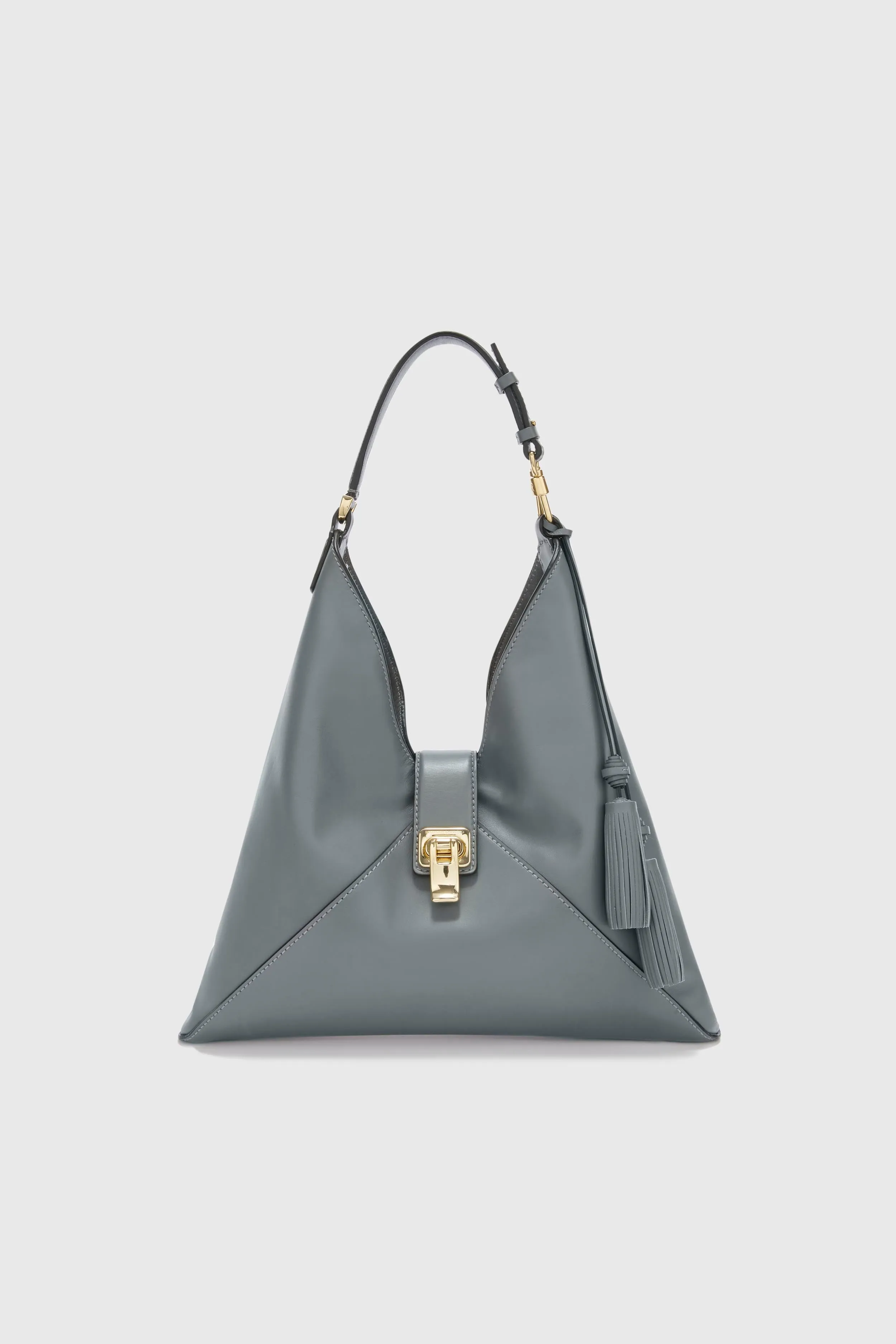 Dudu bag in smooth dark grey calfskin sold by Ermanno Scervino