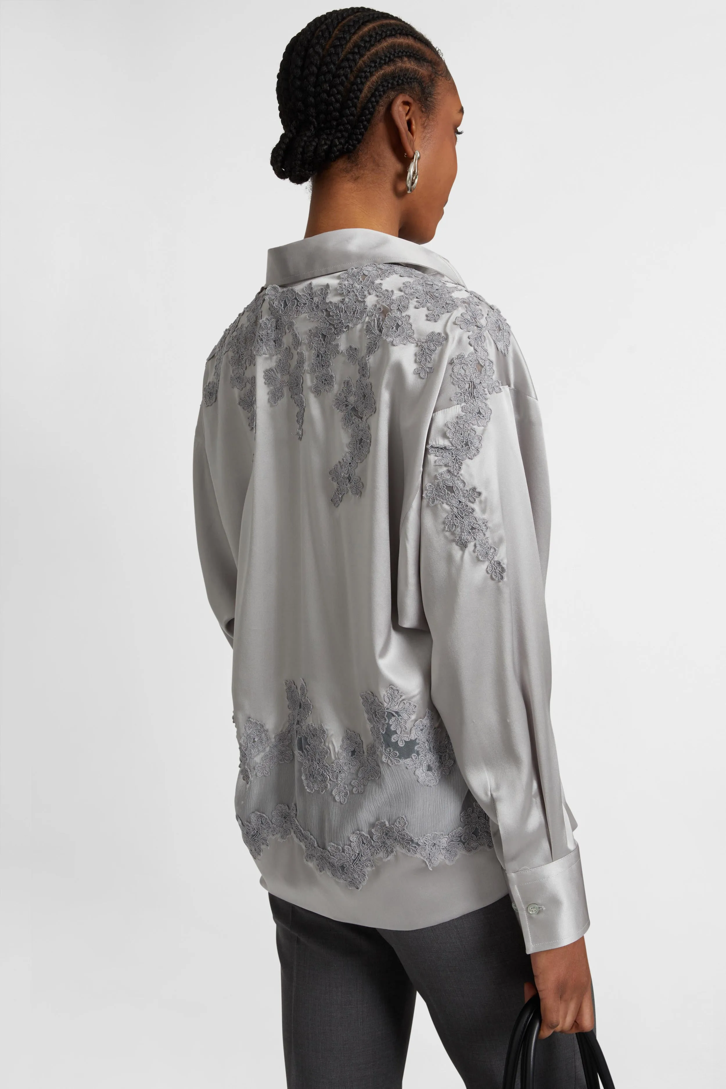 Silk shirt with rebrodè lace sold by Ermanno Scervino product image thumbnail 5