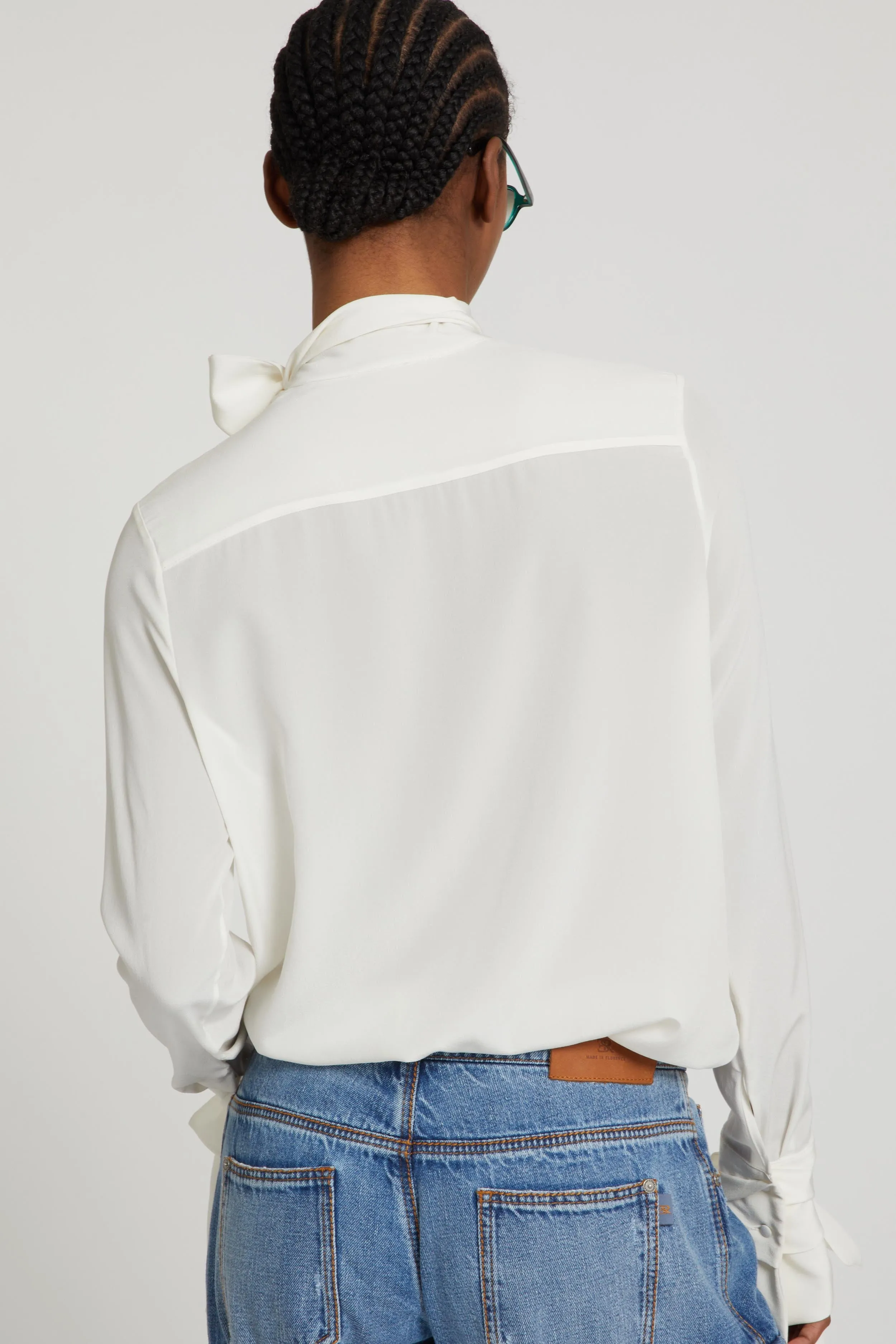 Pure silk blouse with decorative bows sold by Ermanno Scervino product image thumbnail 4