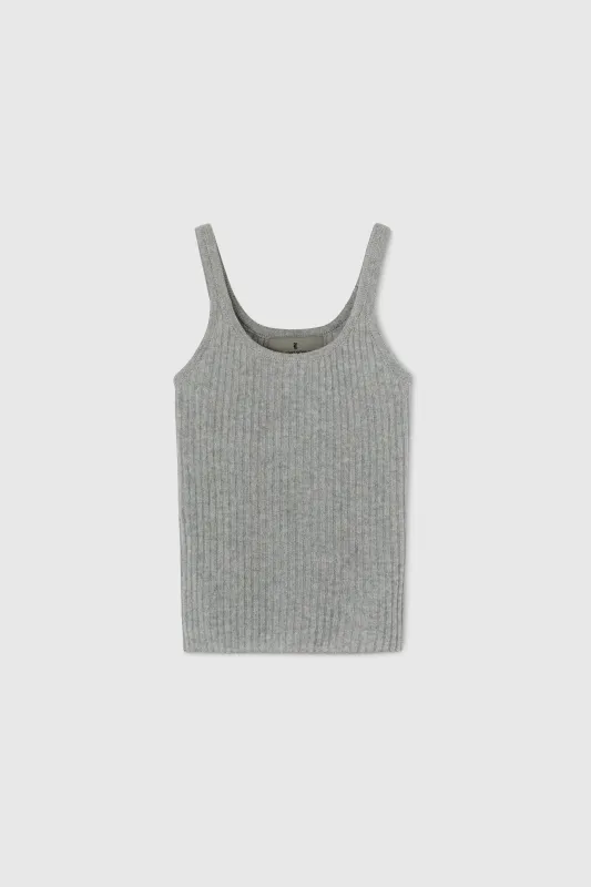 Gray pure cashmere tank top sold by Ermanno Scervino