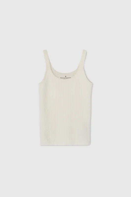 White pure cashmere tank top sold by Ermanno Scervino