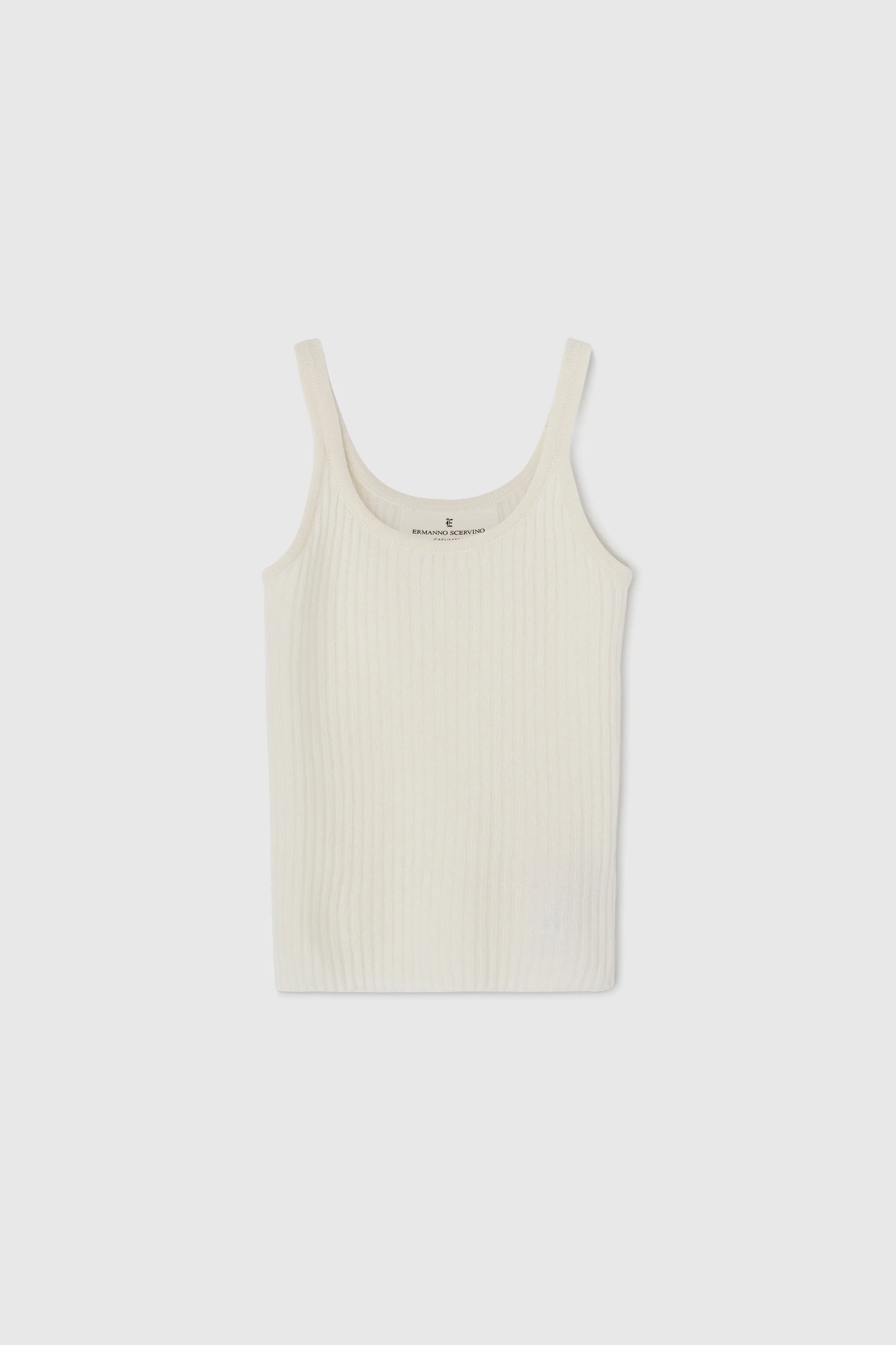 White pure cashmere tank top sold by Ermanno Scervino