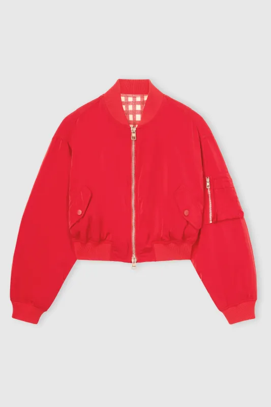 Technical fabric bomber with vichy interior sold by Ermanno Scervino