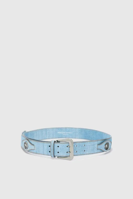 Jeans Print Belt with Coins made by Ermanno Scervino