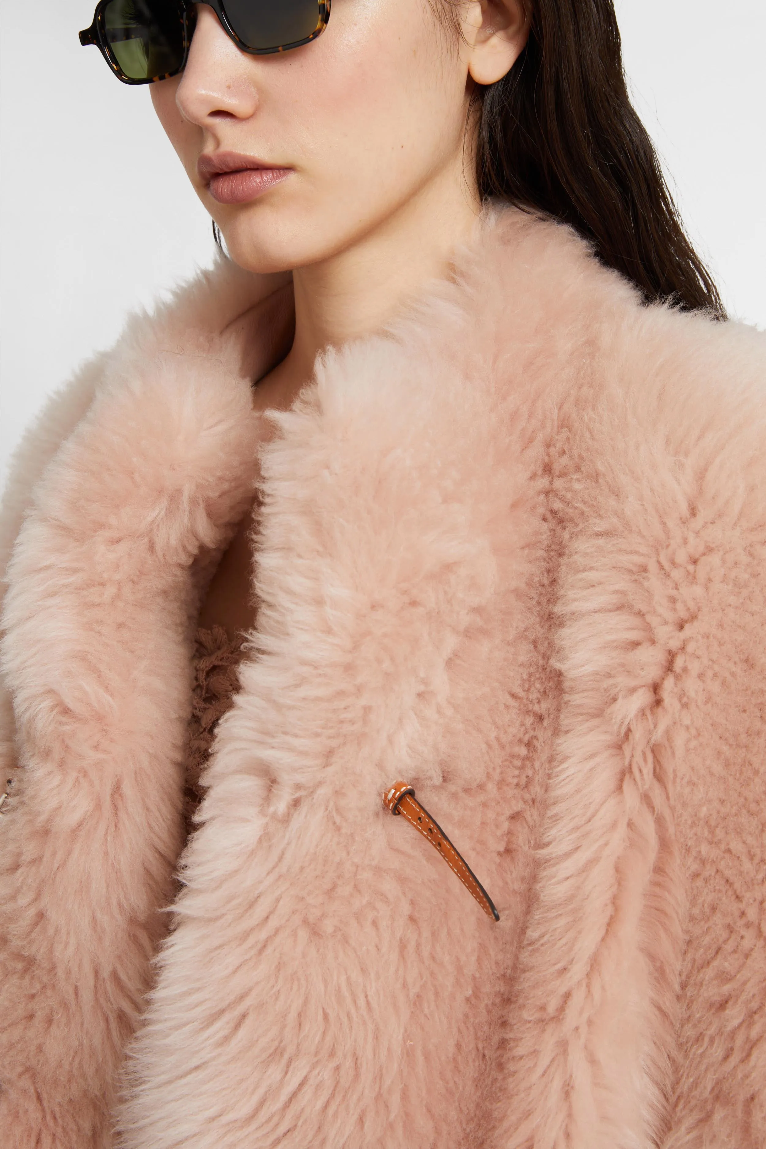 Lambskin leather over jacket with leather and gold metal details. sold by Ermanno Scervino product image thumbnail 3