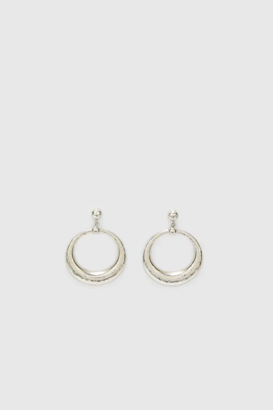 Palladium circle earrings made by Ermanno Scervino