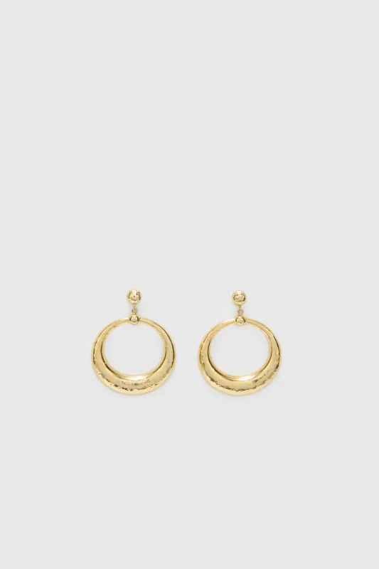 Gold circle earrings made by Ermanno Scervino