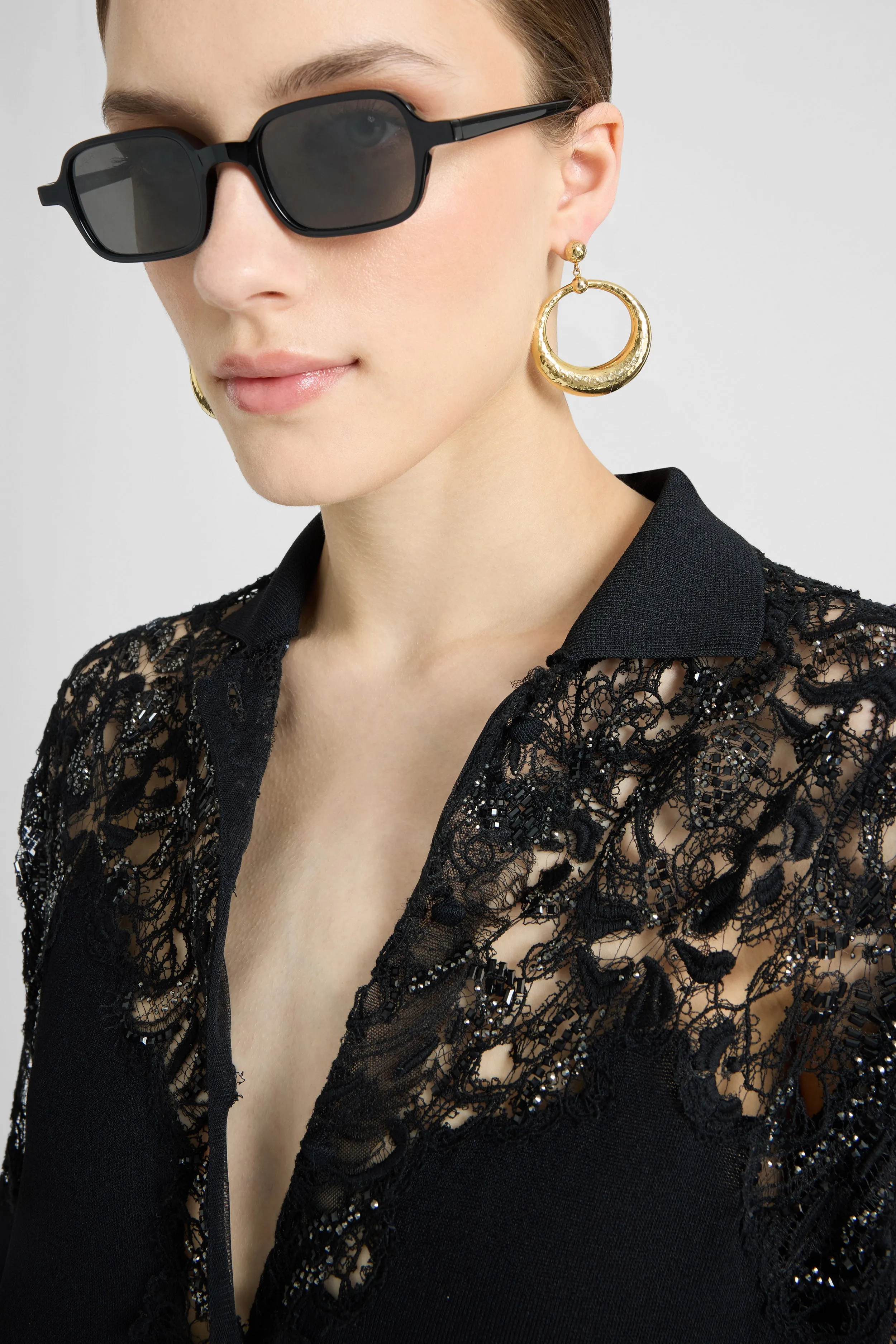 Gold circle earrings sold by Ermanno Scervino product image thumbnail 2