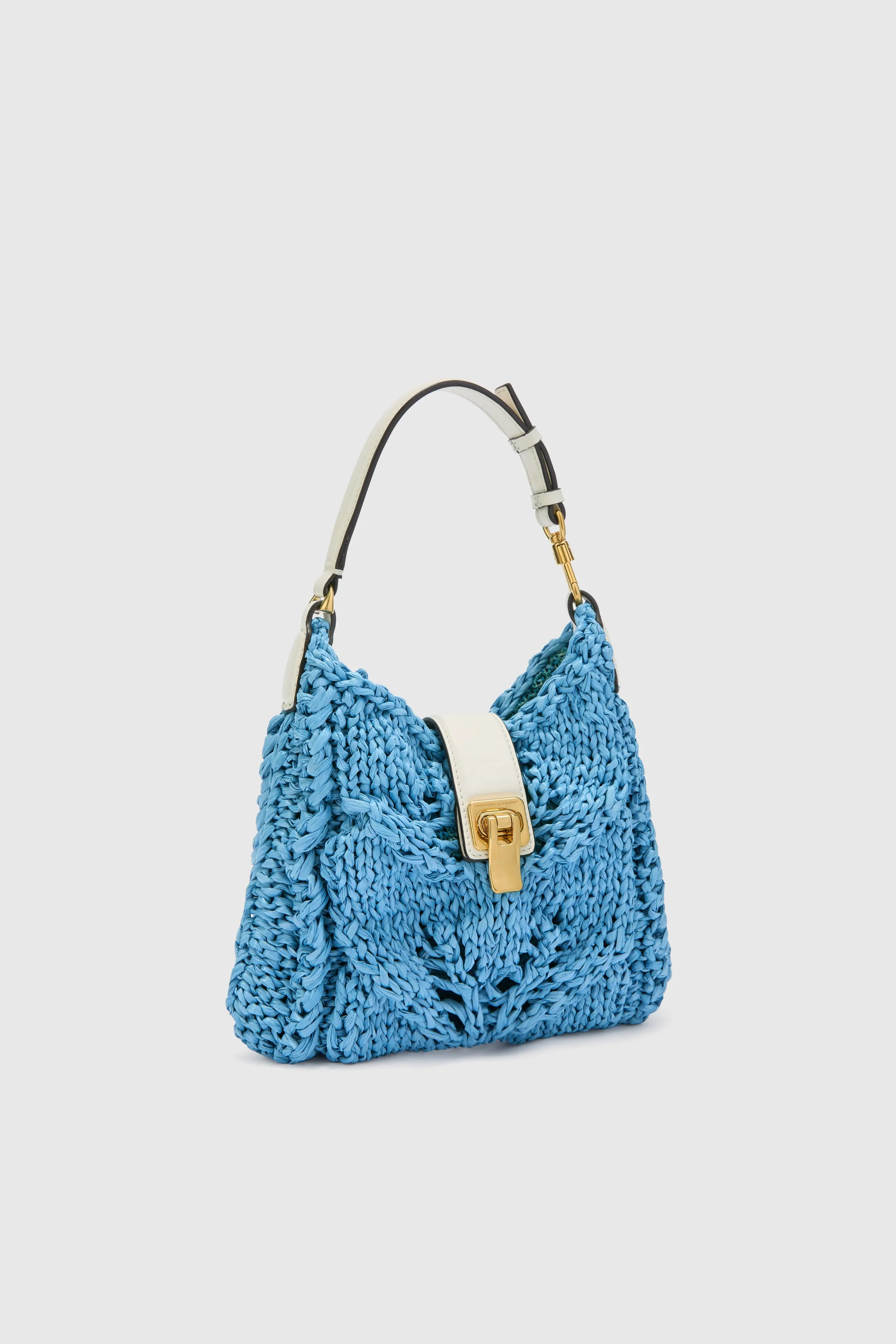 Mini powder blue hobo bag sold by Ermanno Scervino product image thumbnail 3