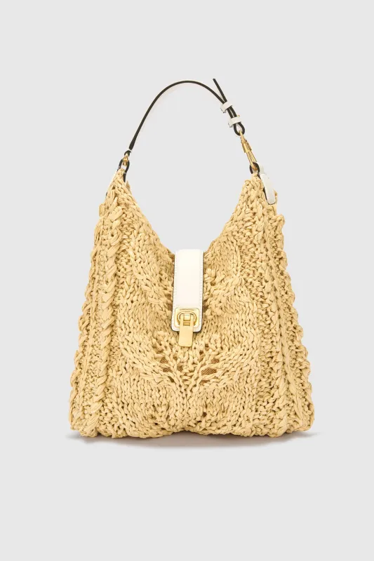 Natural Raffia Hobo Bag made by Ermanno Scervino